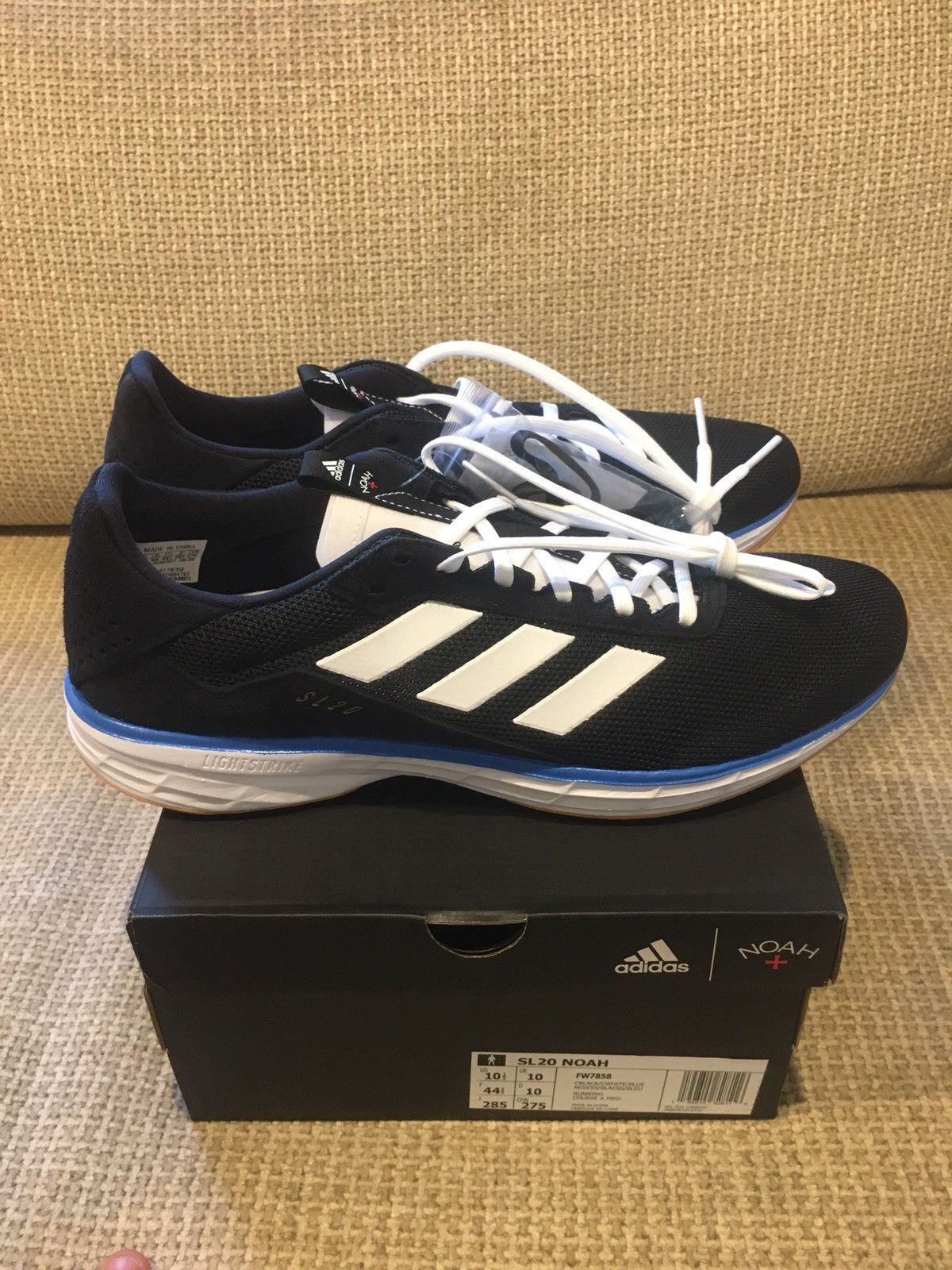 Adidas × Noah SL20 Black/Blue/White/Gum Size US 10.5 / EU 43-44 - 2 Thumbnail