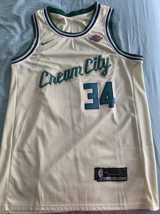 Giannis antetokounmpo cream city 2024 jersey