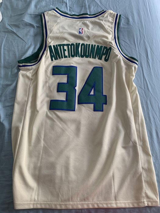 Giannis antetokounmpo jersey outlet cream