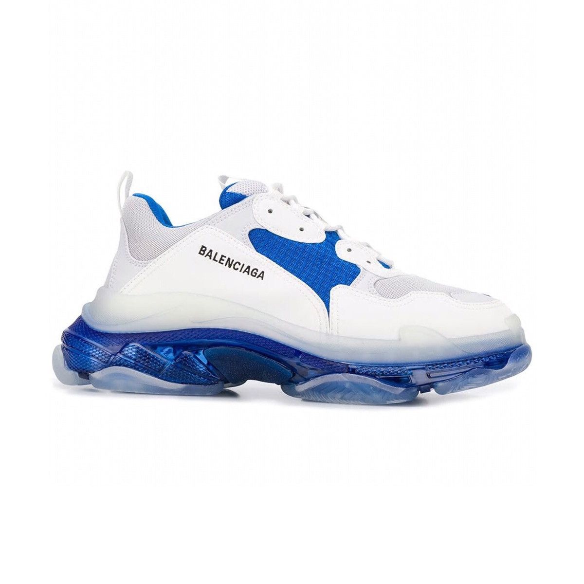 Balenciaga Balenciaga Triple S Sneakers Clear Sole White Blue Grailed