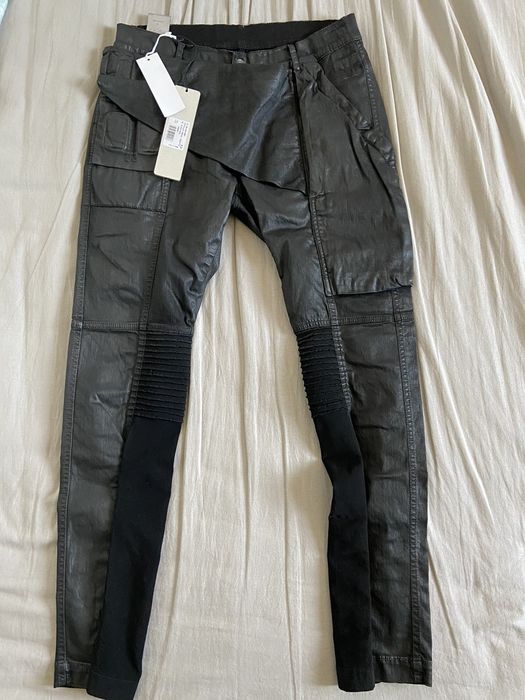 Rick Owens Drkshdw 16ss Black Wax Memphis Cut Denim Jeans Trousers