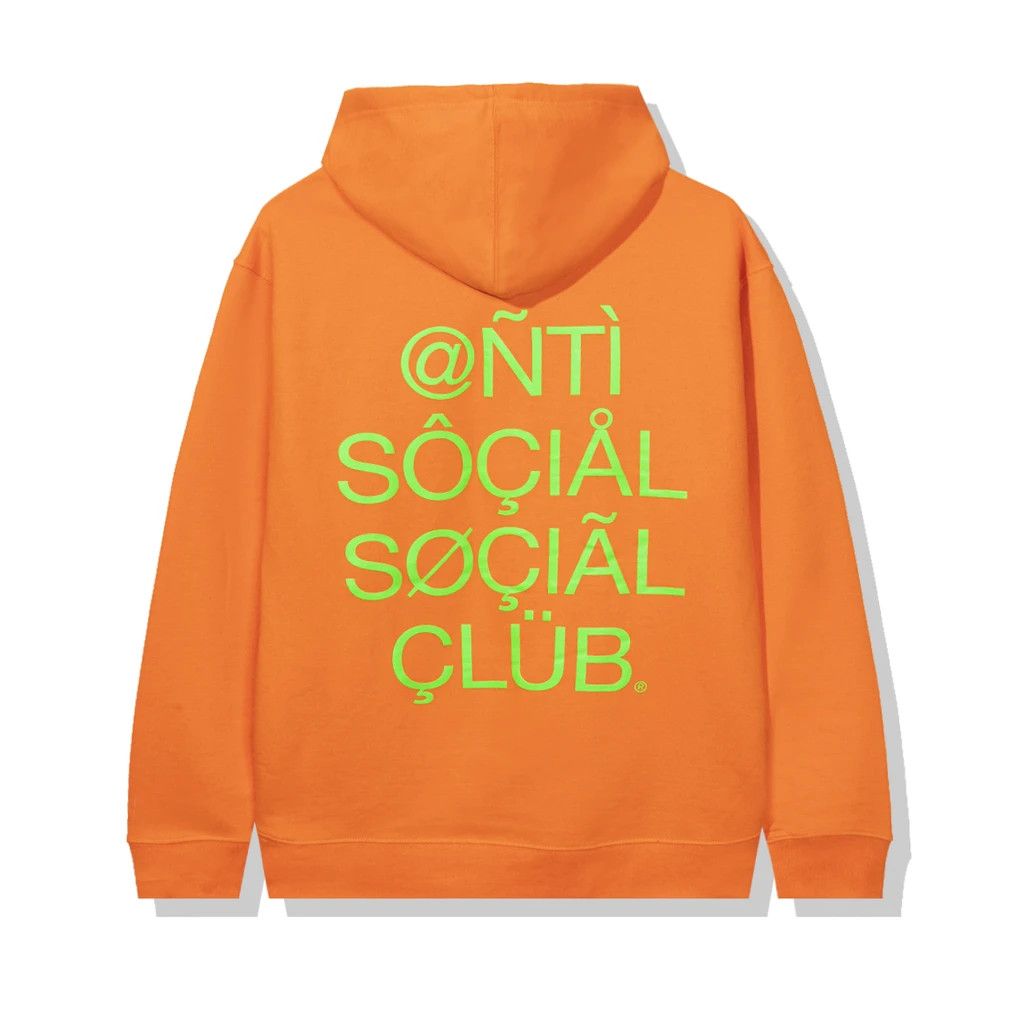 Anti Social Social Club ASSC999 Orange Hoodie ASSC DS