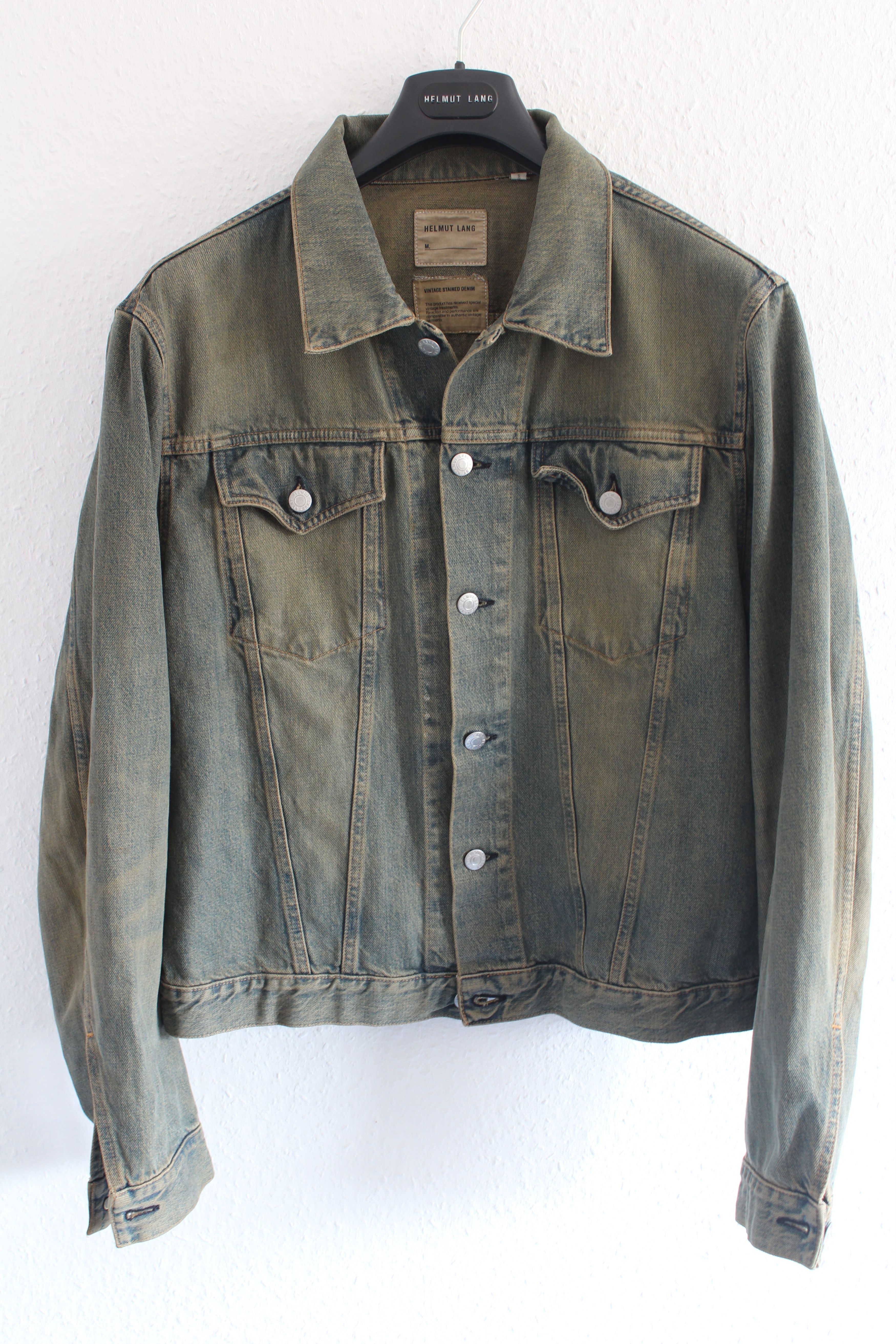 Helmut Lang Vintage Washed Stained Denim Jacket | Grailed