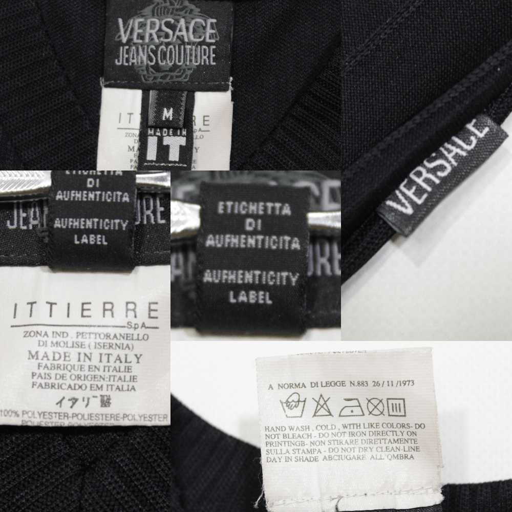Versace 90S Medusa Big Logo Ribbed Polyester T-Shirt Vintage Size US M / EU 48-50 / 2 - 7 Thumbnail
