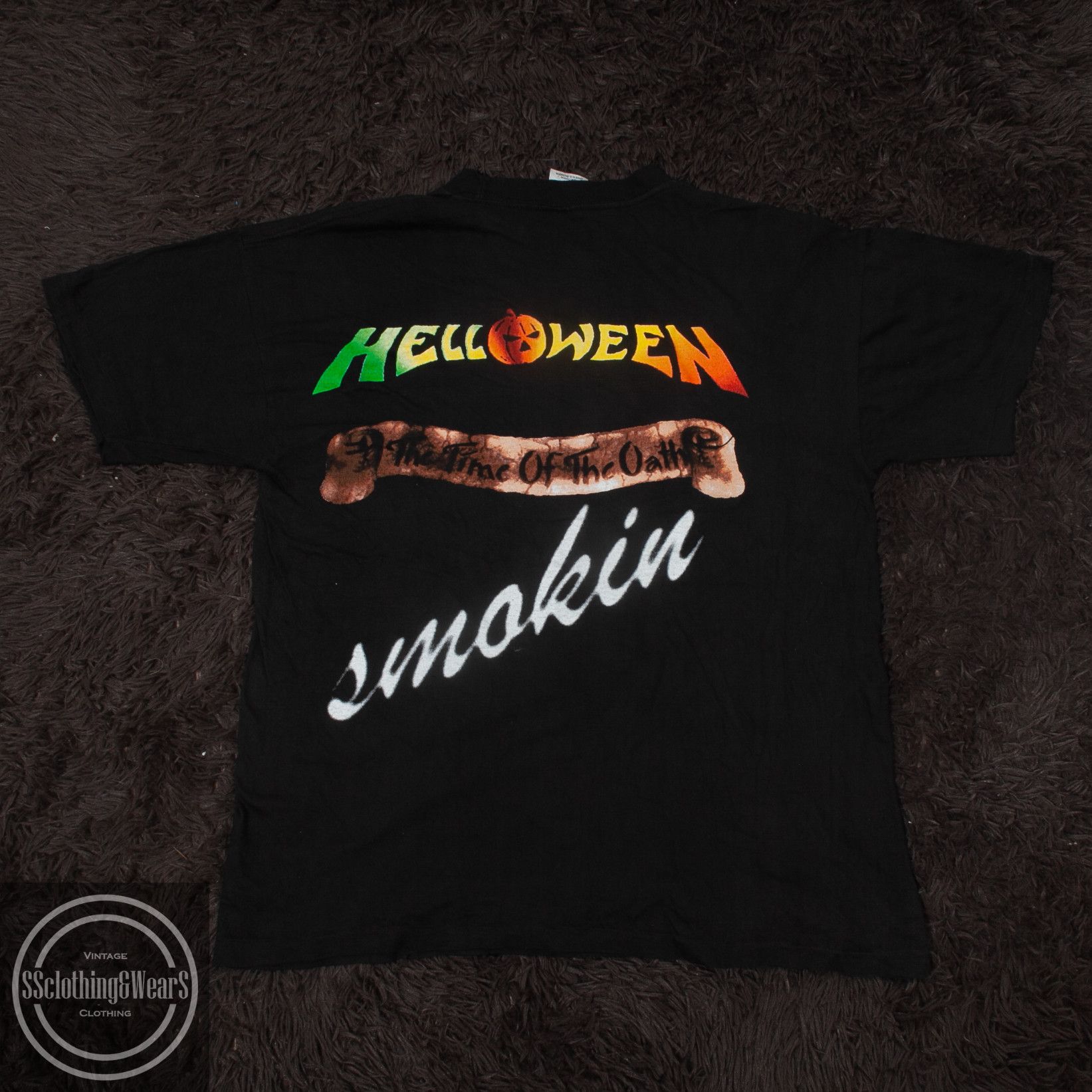 Band Tees × Vintage Vintage Helloween T Shirt 90s The Time Of The 