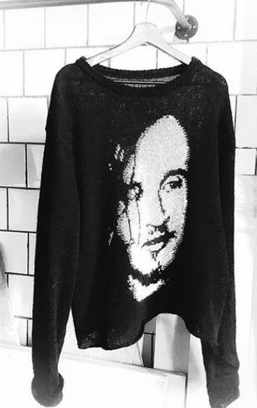 image of Elykong Reckless x Russia Bogema Leningrad Letov Mohair Knit in Black, Men's (Size Medium)
