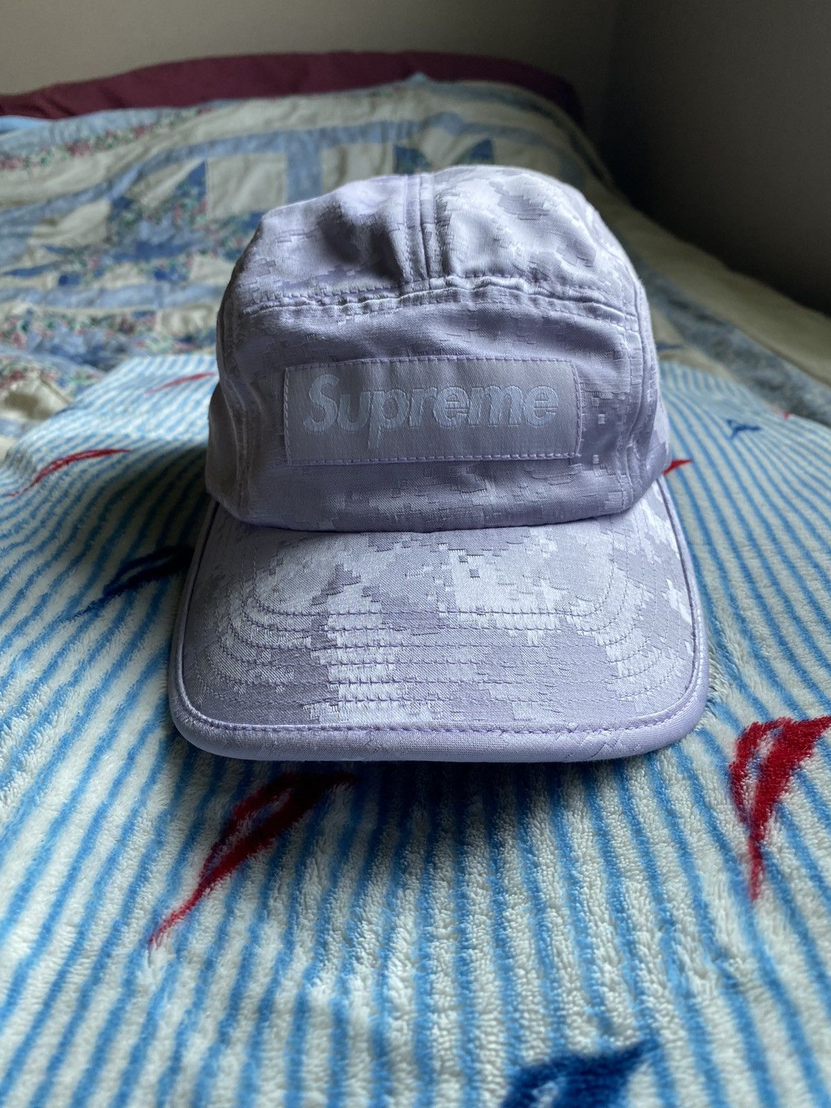 Supreme Satin Digi Camo Camp Cap