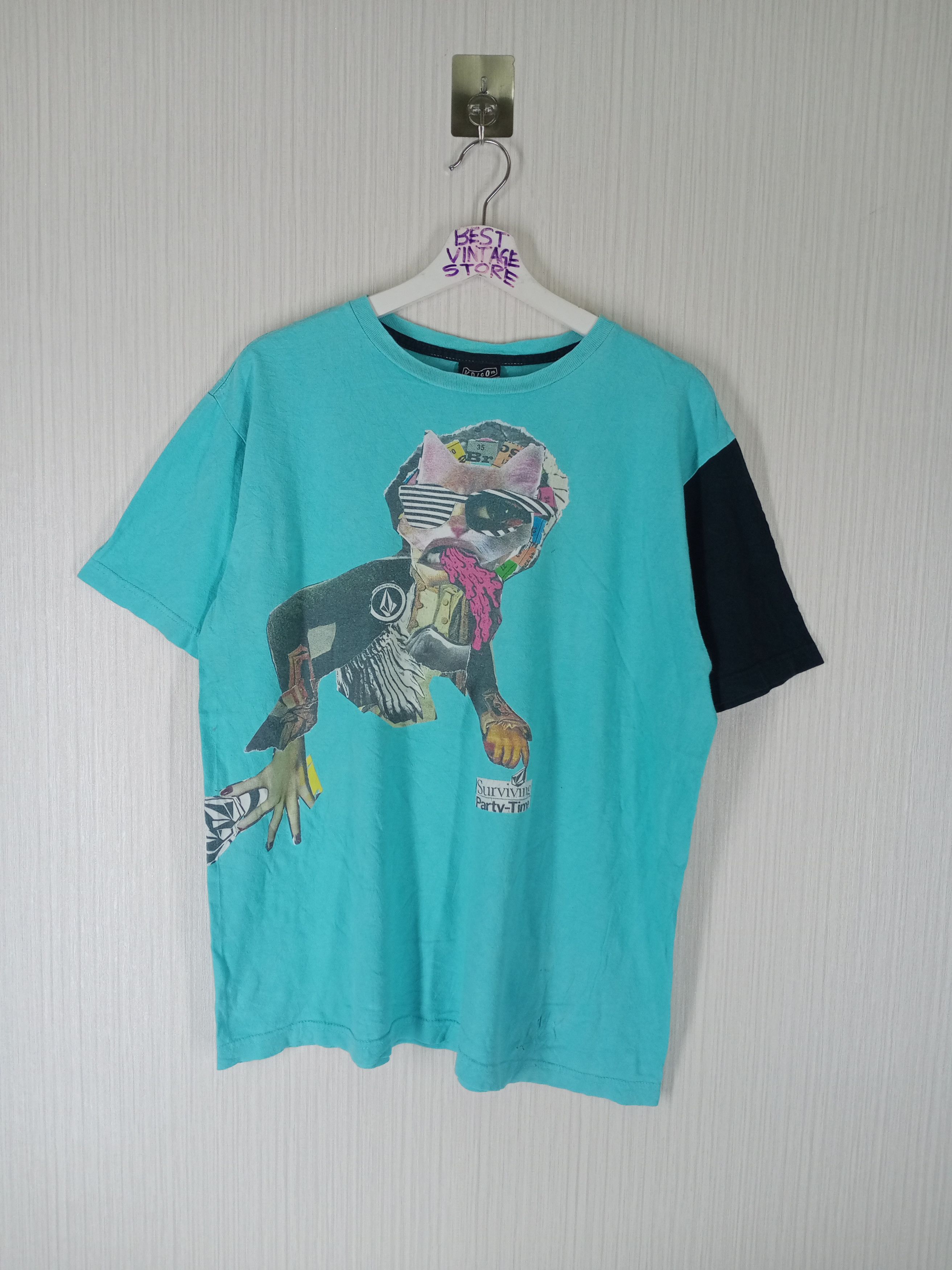 Volcom Vintage Volcom Surviving Party Time T Shirt Size US L / EU 52-54 / 3 - 3 Thumbnail