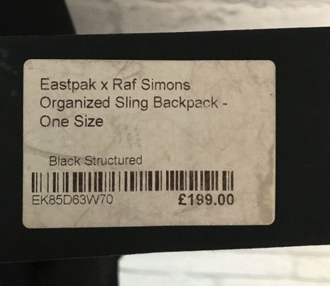 Raf Simons Organized Sling Black Structured, Backpack, Eastpak