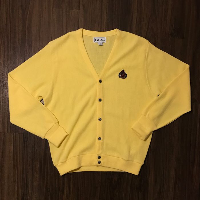 Izod Vintage Izod Canary Yellow Cardigan Button Sweater | Grailed