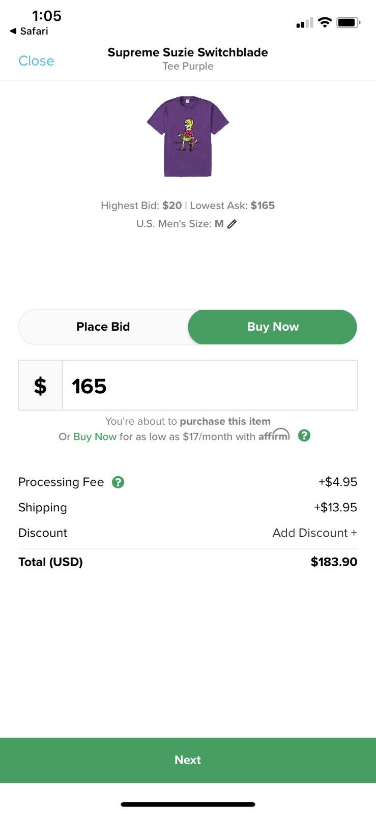 Supreme Suzie Switchblade Tee Size US L / EU 52-54 / 3 - 3 Thumbnail