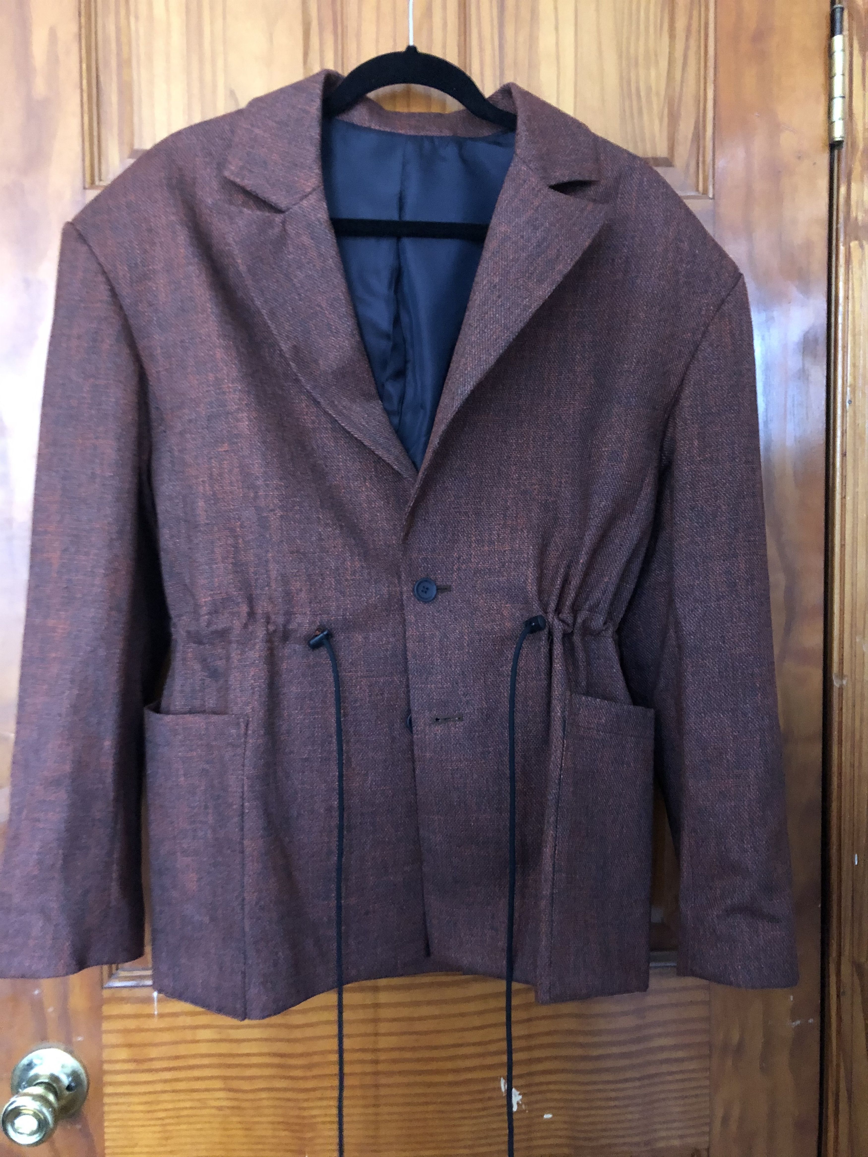 Eckhaus Latta Avant-Garde Drawcord Blazer Size 38R - 4 Thumbnail