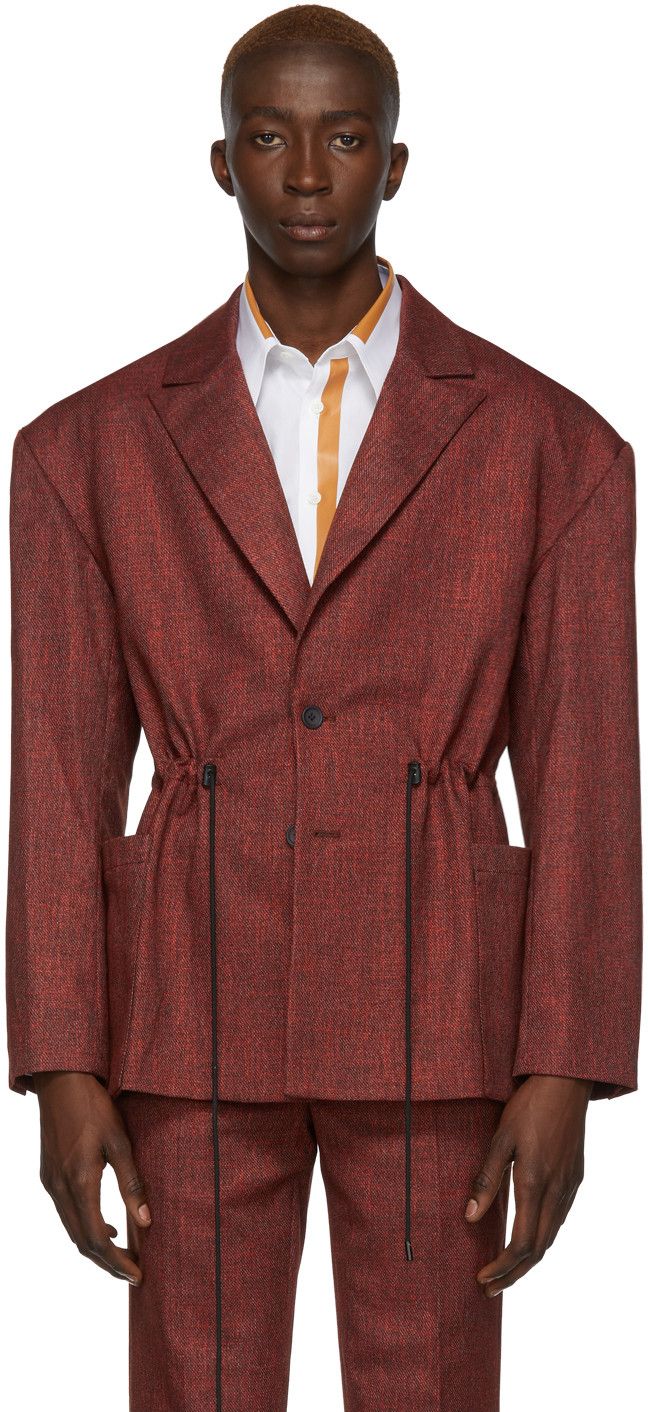 Eckhaus Latta Avant-Garde Drawcord Blazer Size 38R - 1 Thumbnail