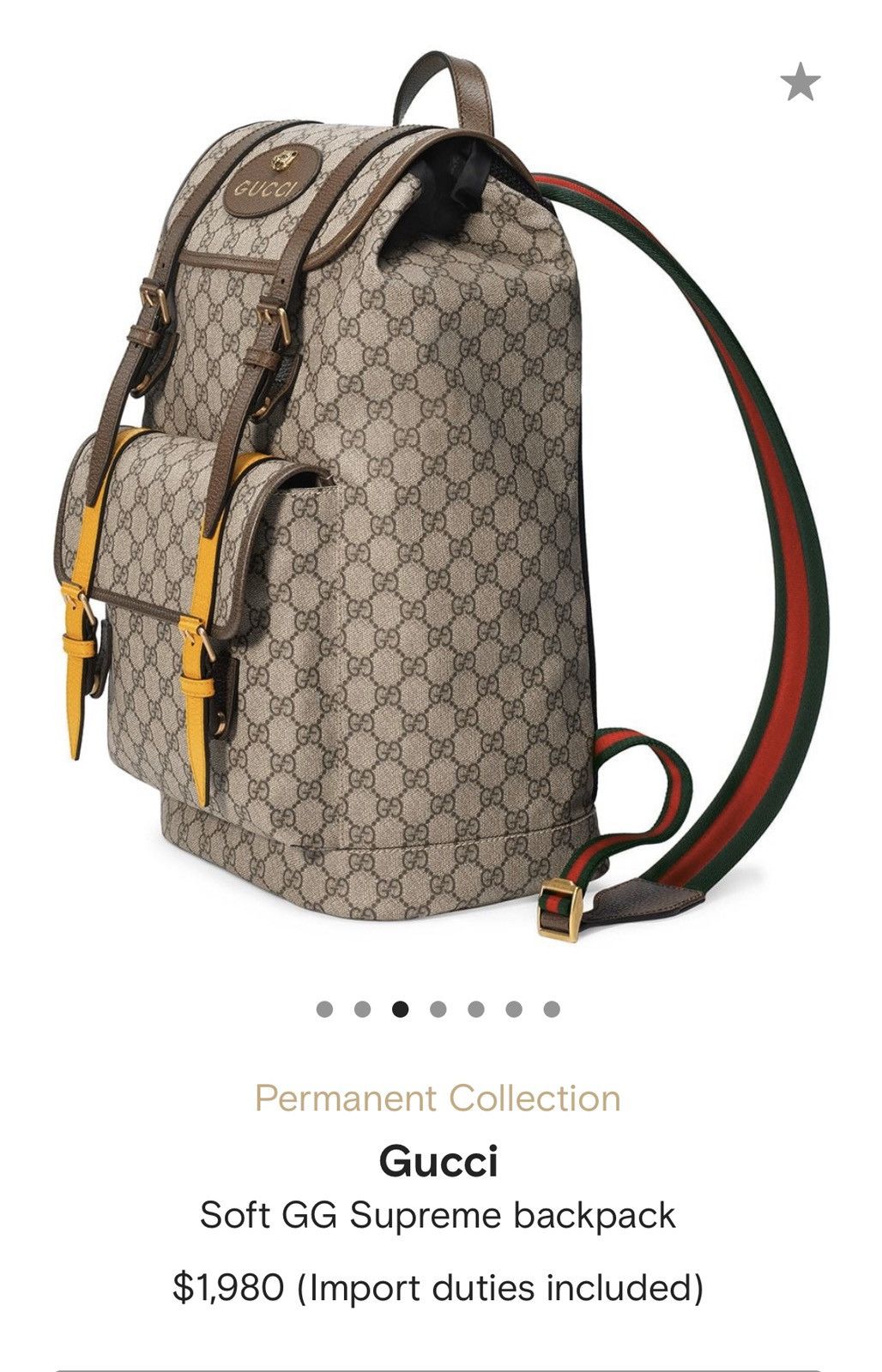 Gucci Courrier Soft GG Supreme Backpack