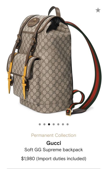 Buy Gucci Pre-loved GUCCI GG Supreme Small Backpack rucksack PVC leather  beige black 2023 Online