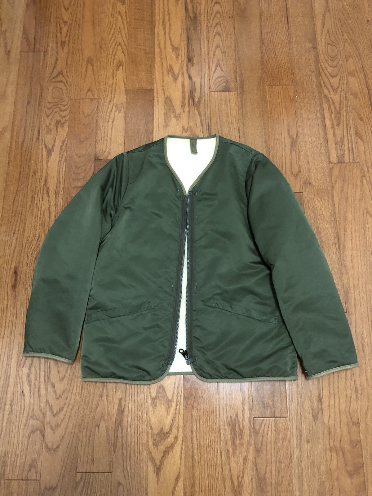 Image of Visvim Iris Liner Jacket in Olive, Men's (Size Small)