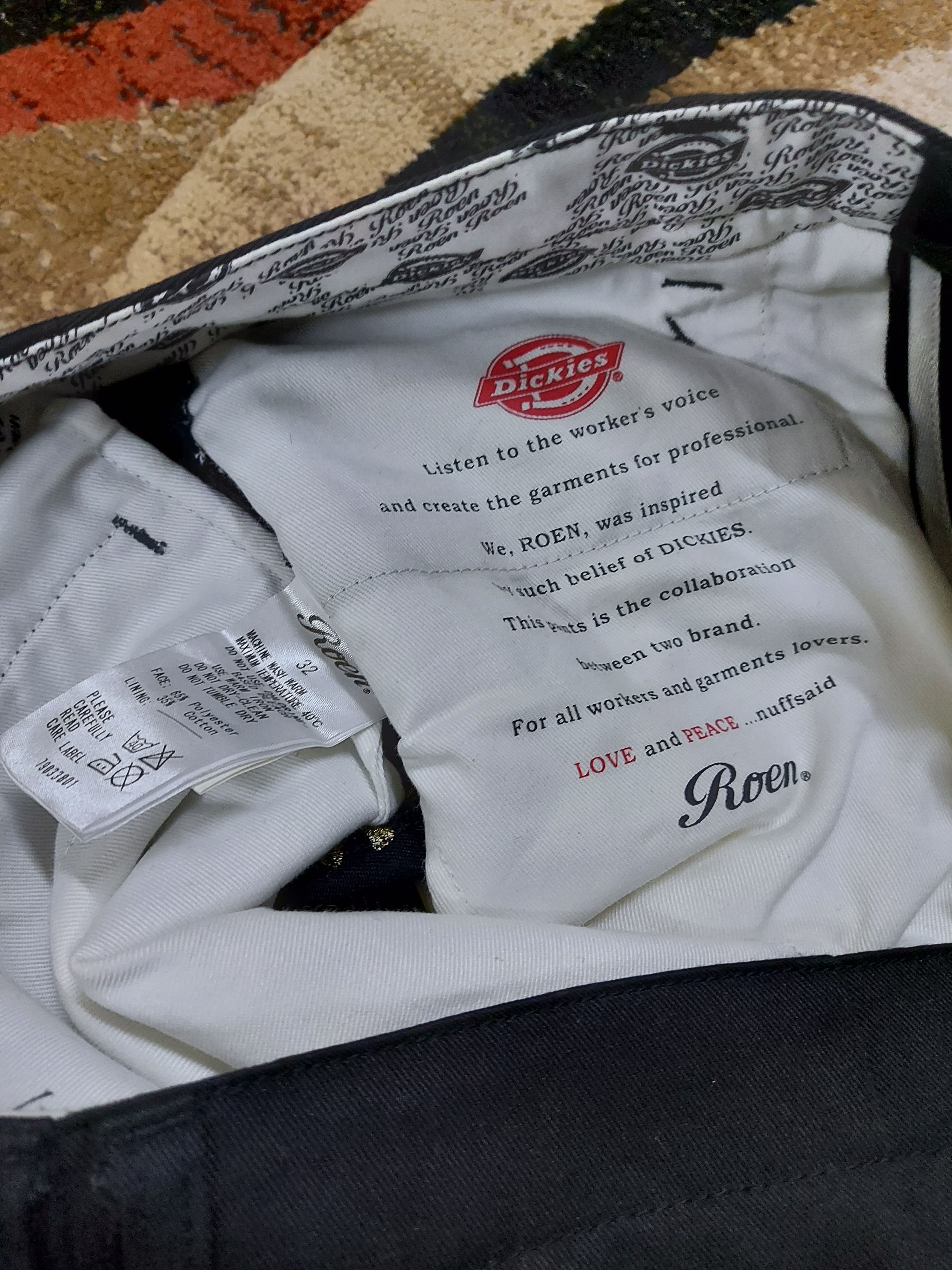 Dickies (J15) dickies x roen- black sided tape like new Size US 32 / EU 48 - 12 Thumbnail