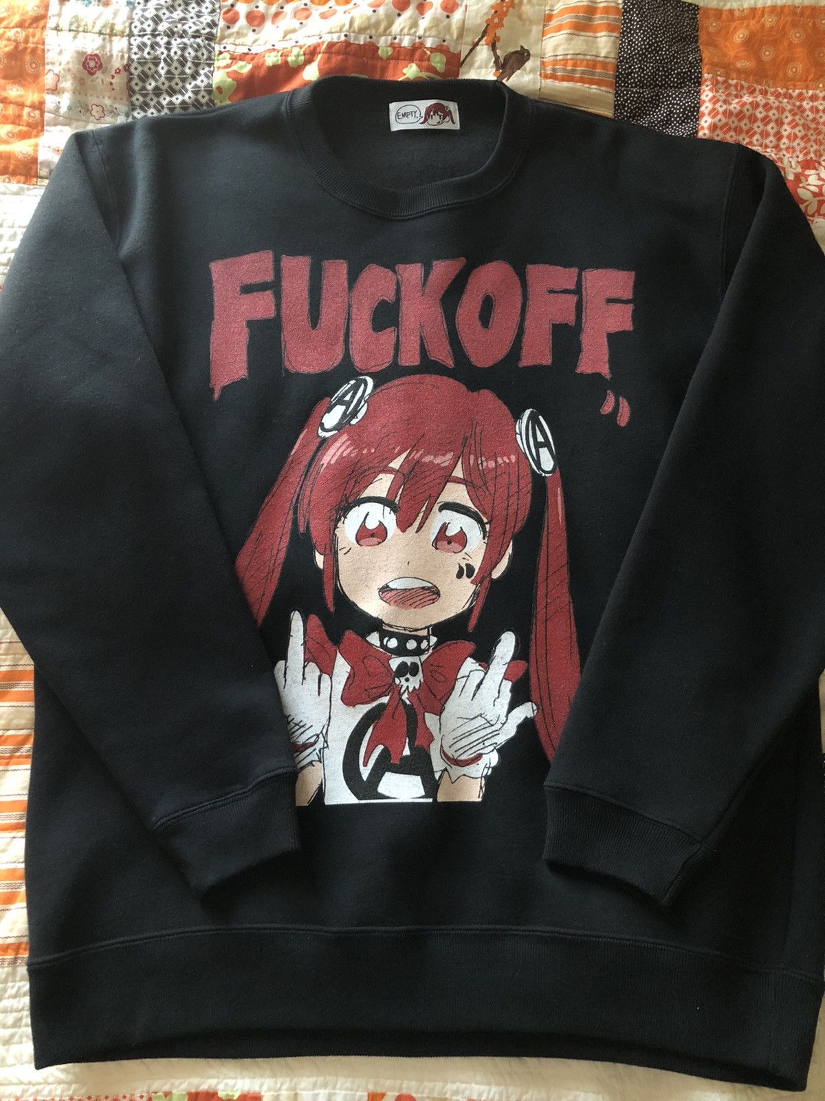 【JUN INAGAWA】FUCK OFF SWEATER EMPTY ROOM Japanese Brand Emptyroom archive x Jun Inagawa fuck off sweatshirt