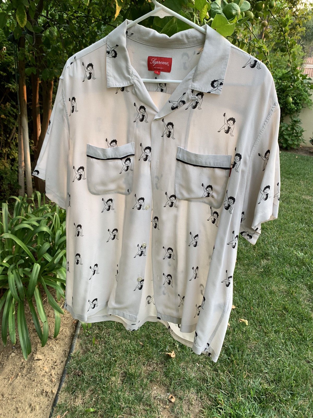 Supreme Betty Boop SS16 rayon button up shirt | Grailed