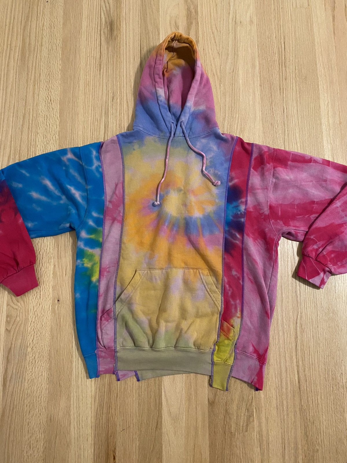 Needles 5 cut tie dye rebuild hoodie