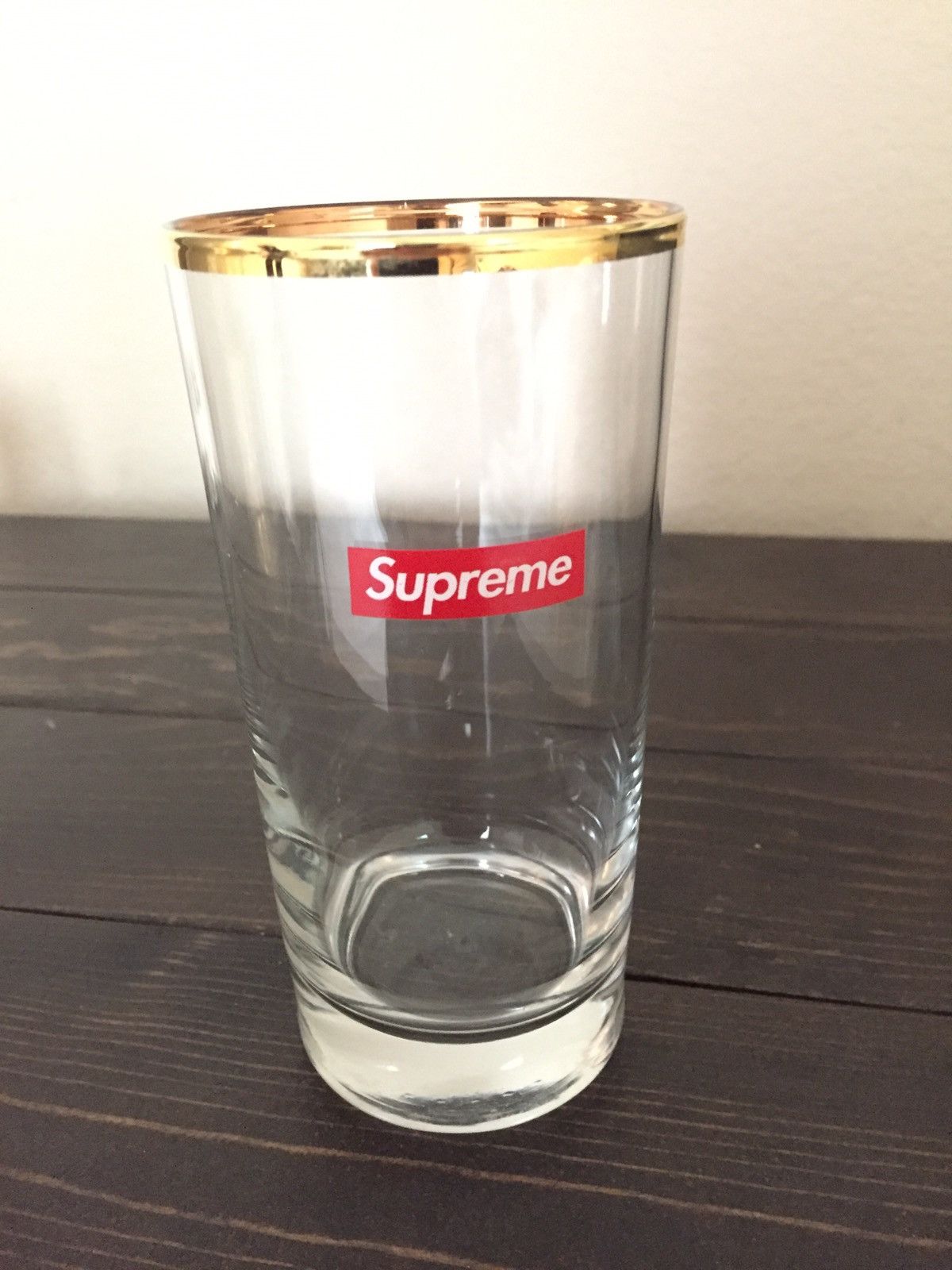 Supreme gold glass sale rim