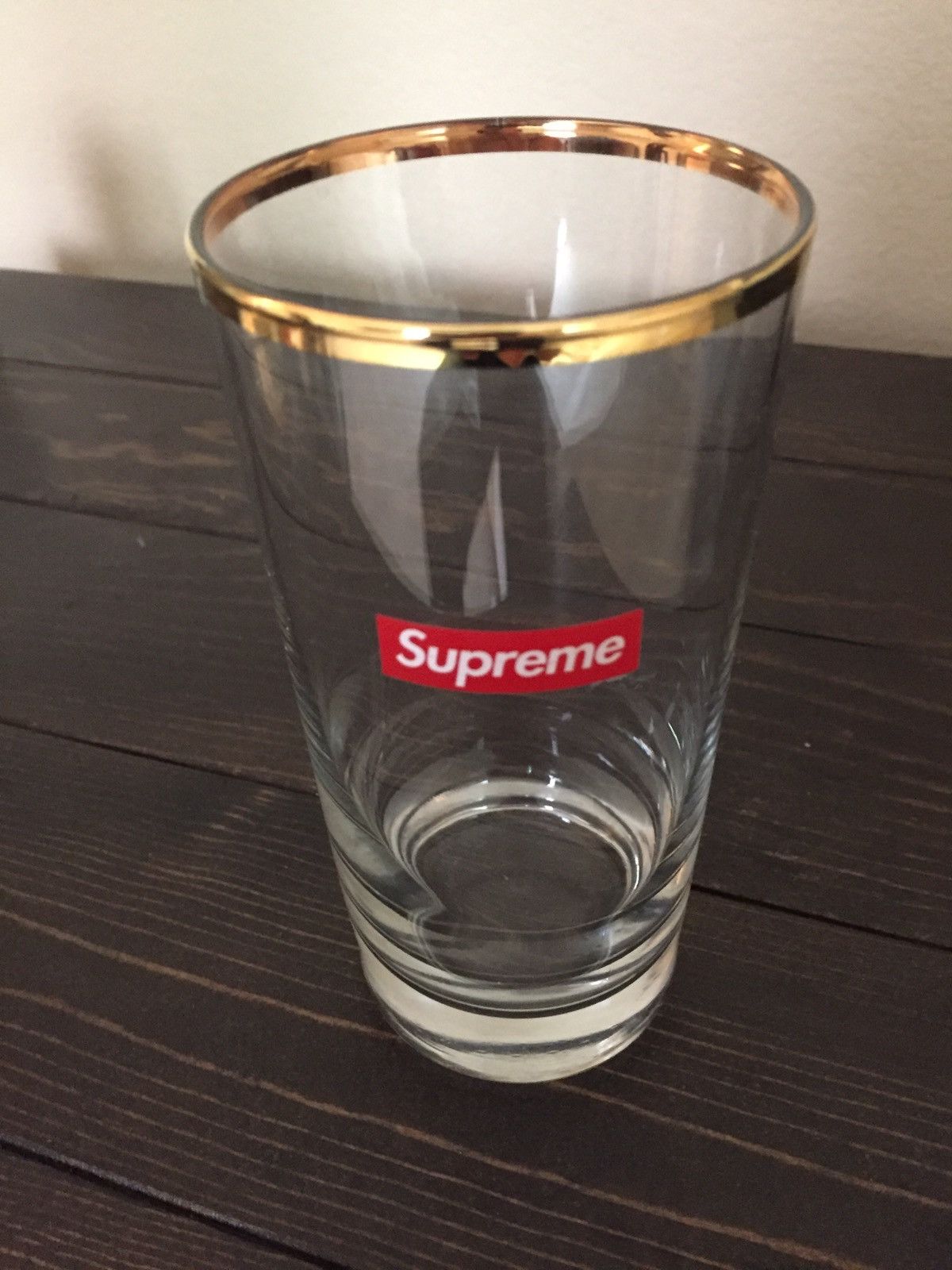 Supreme outlets gold glass rim