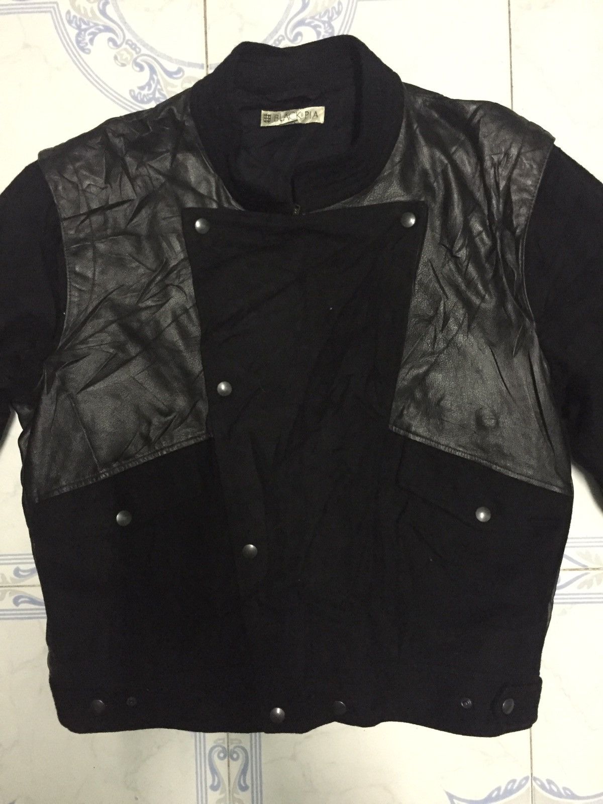 Japanese Brand Black Pia Imperial Raika Zipper Button Jacket Pocket Sleeve Size US L / EU 52-54 / 3 - 2 Thumbnail