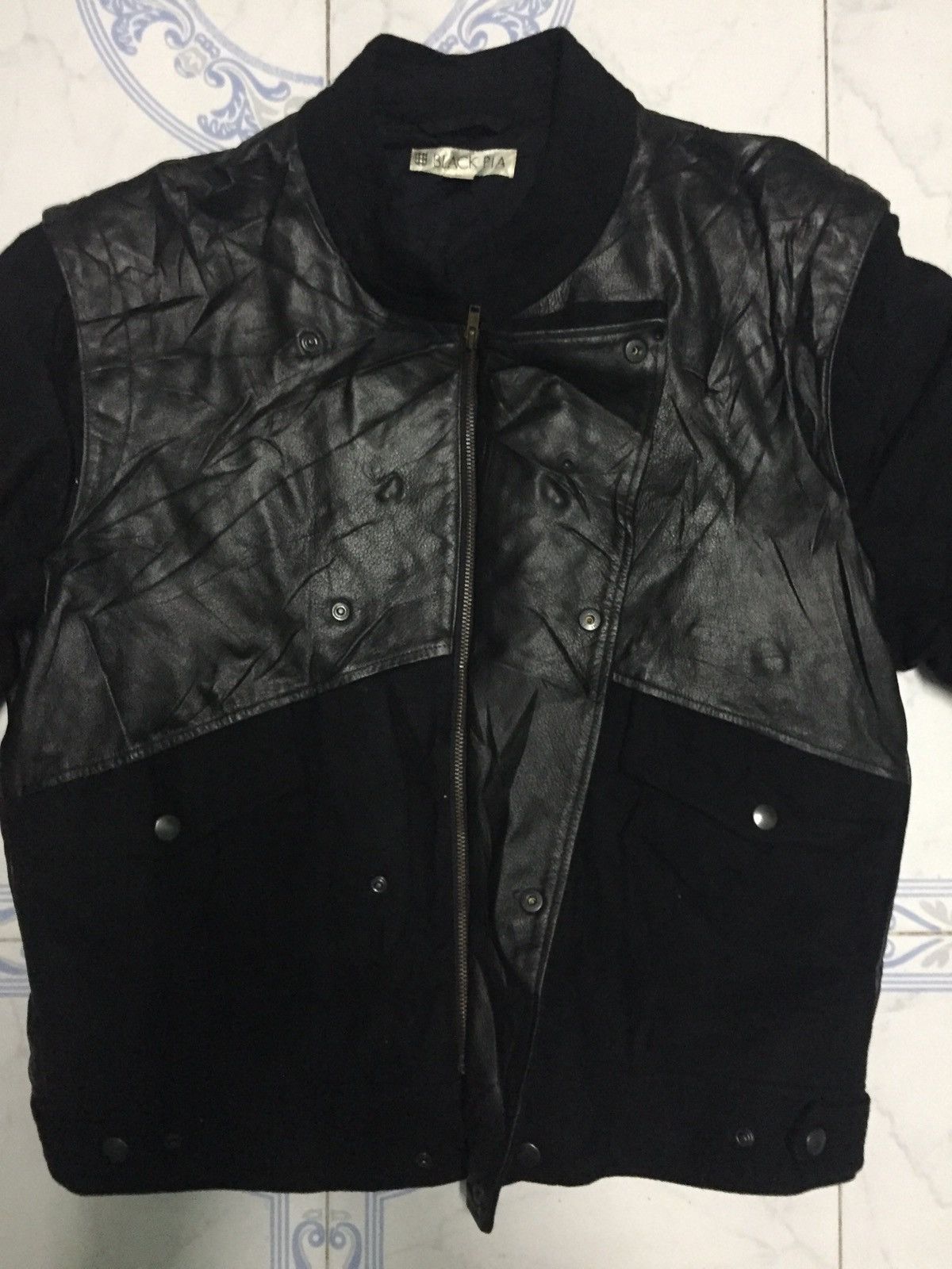 Japanese Brand Black Pia Imperial Raika Zipper Button Jacket Pocket Sleeve Size US L / EU 52-54 / 3 - 7 Thumbnail