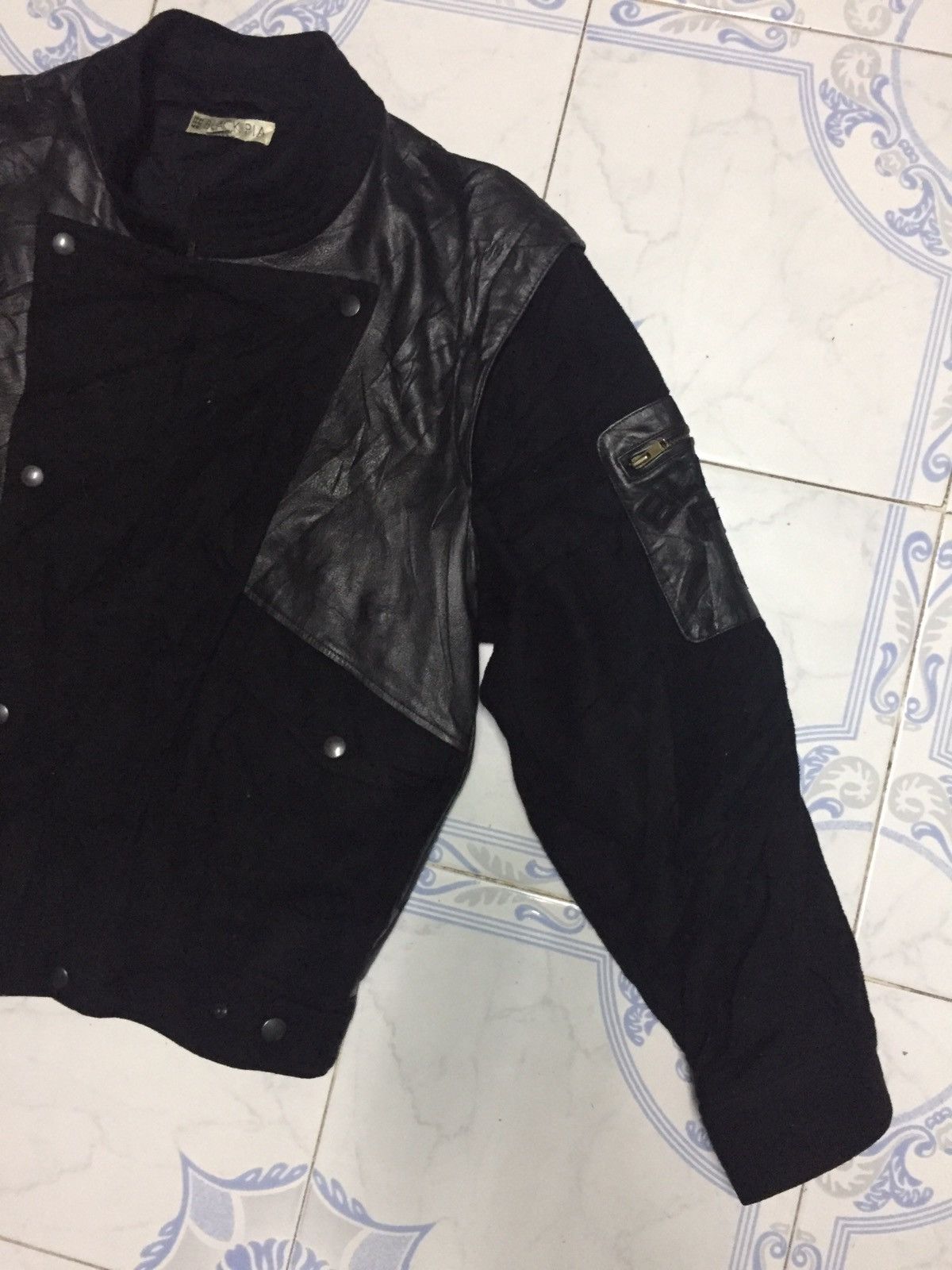 Japanese Brand Black Pia Imperial Raika Zipper Button Jacket Pocket Sleeve Size US L / EU 52-54 / 3 - 3 Thumbnail