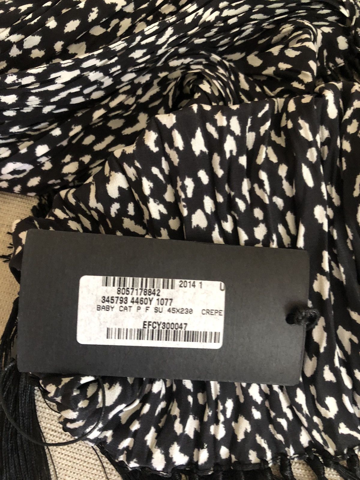 Hedi Slimane × Saint Laurent Paris Hedi par SLP baby cat plisse