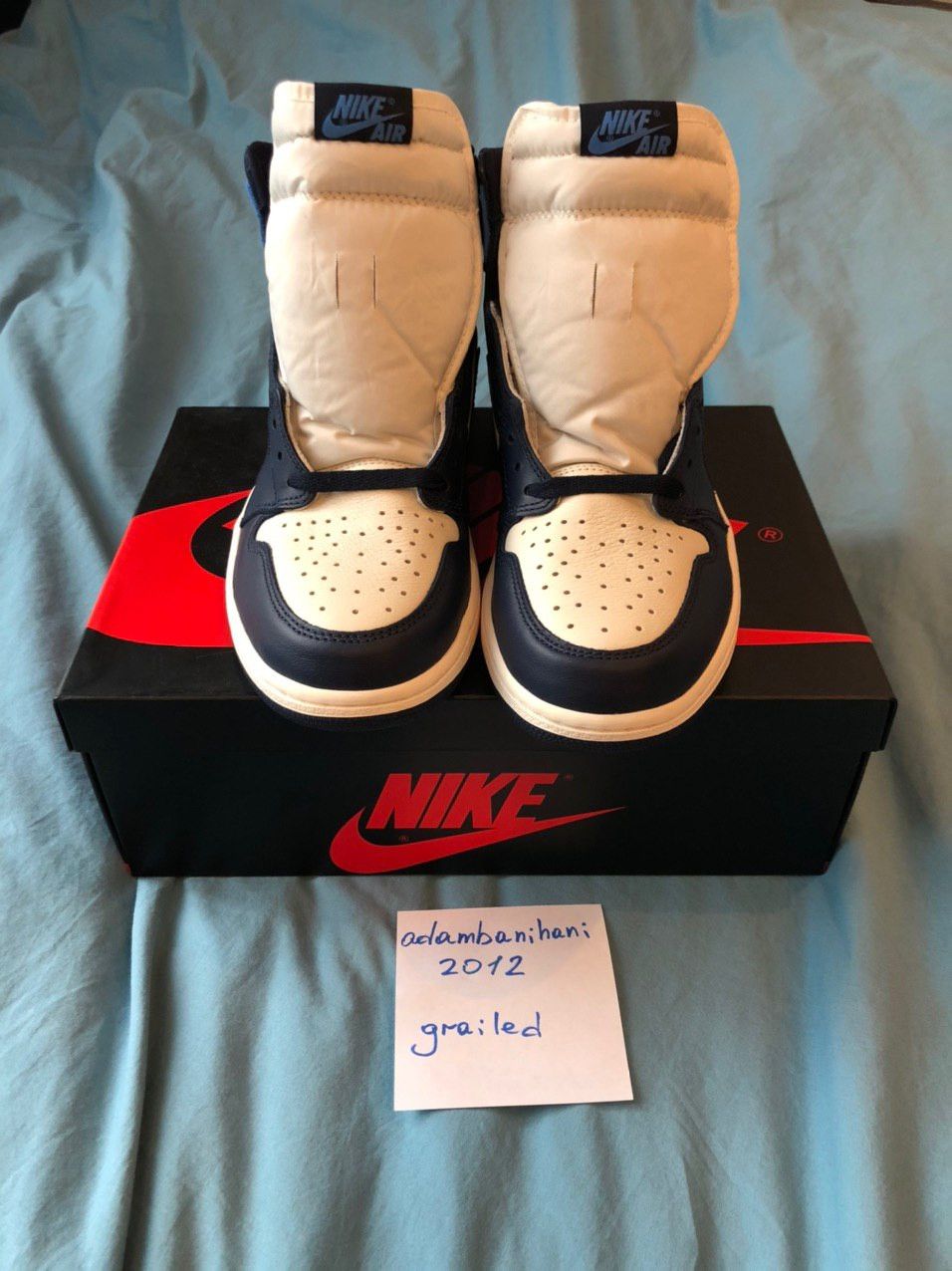 Jordan Brand × Nike Air Jordan 1 Retro High OG Obsidian Size US 9.5 / EU 42-43 - 1 Thumbnail