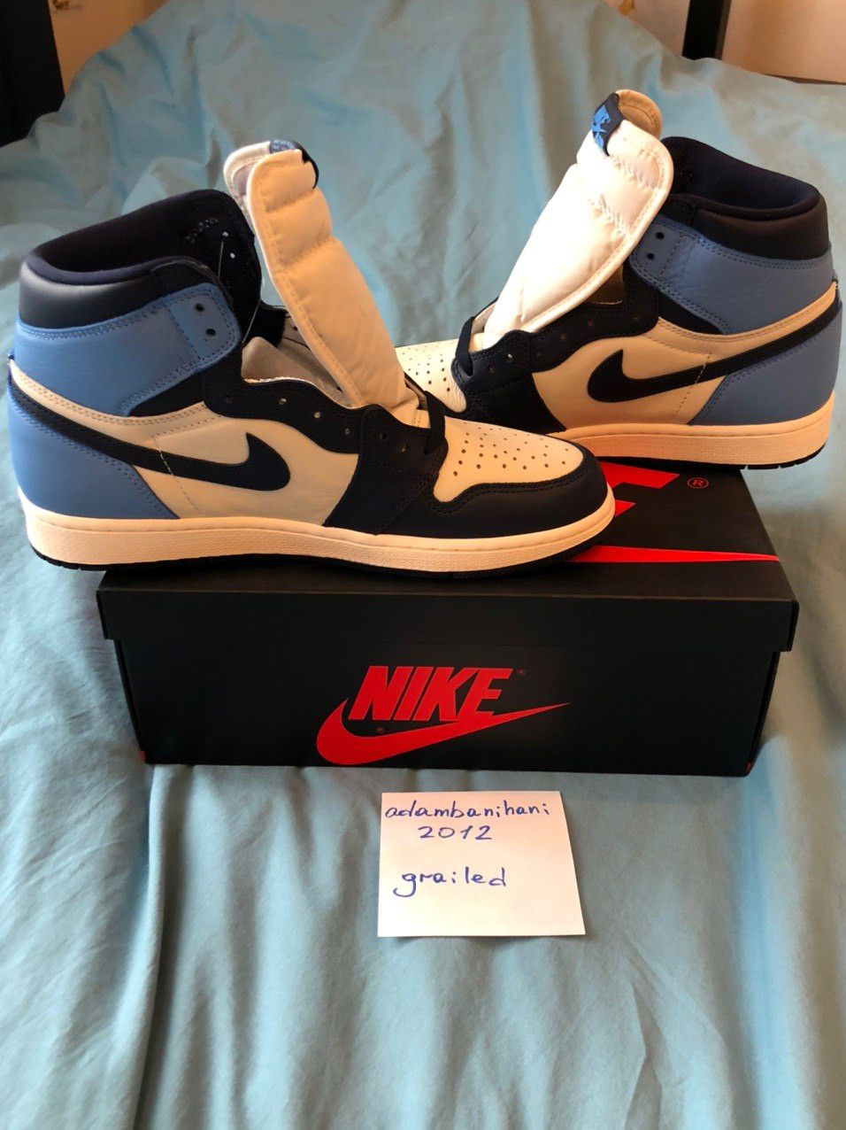 Jordan Brand × Nike Air Jordan 1 Retro High OG Obsidian Size US 9.5 / EU 42-43 - 10 Thumbnail