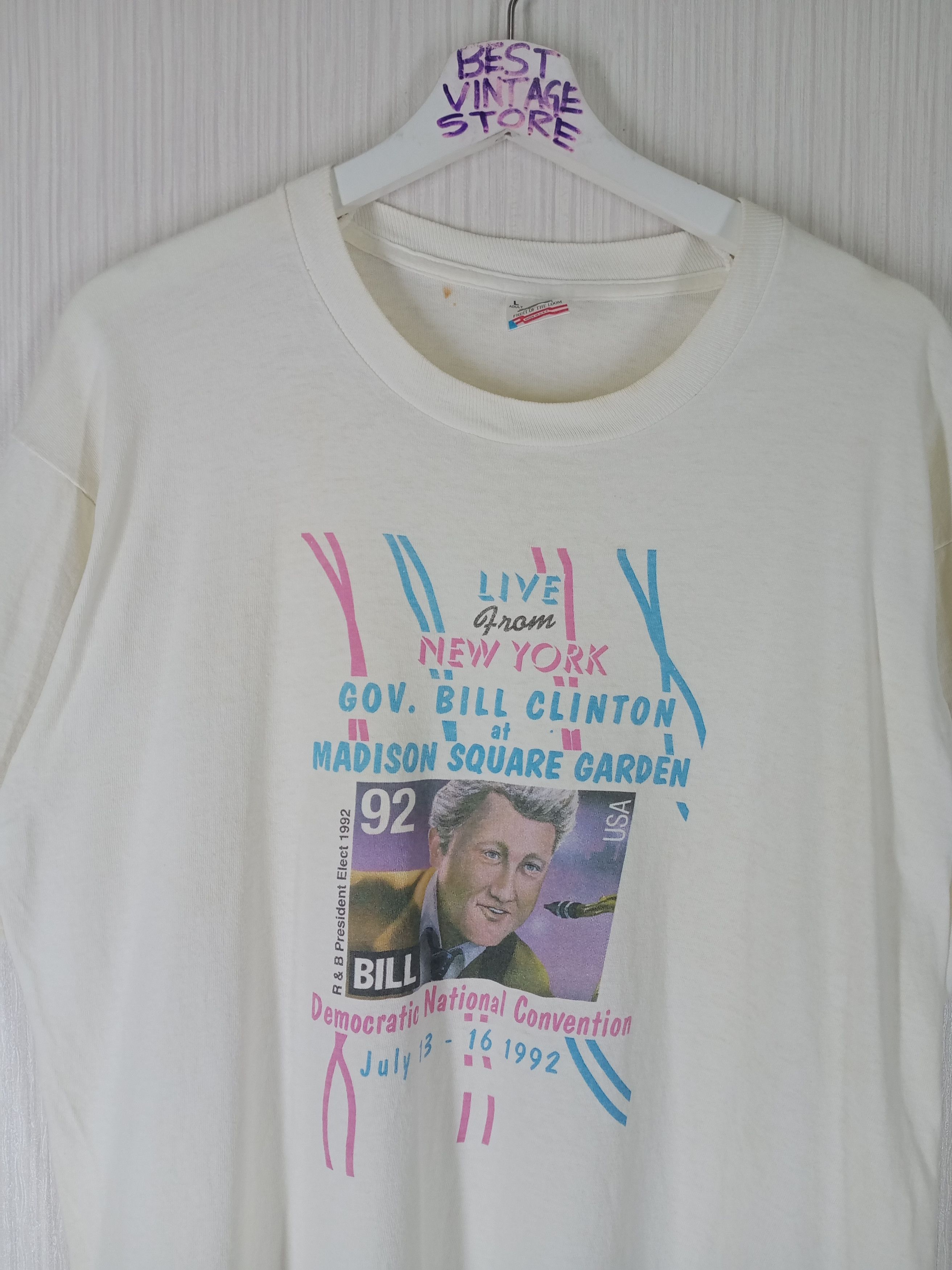 Vintage Bill Clinton R & B President Elect 1992 Tshirt