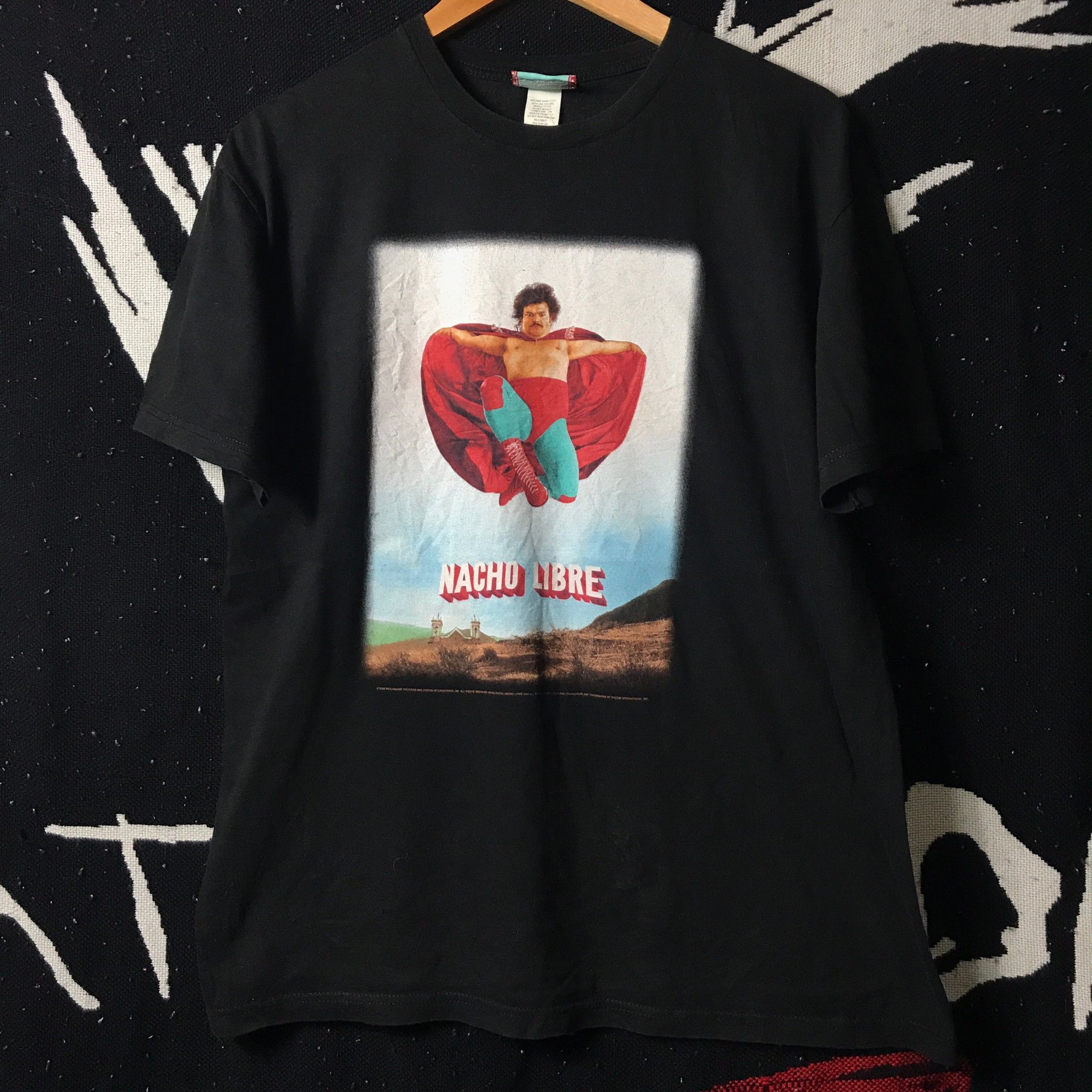 Y2K Nacho Libre Movie Promo T-Shirt shops Jack Black Giant Tag Mens L