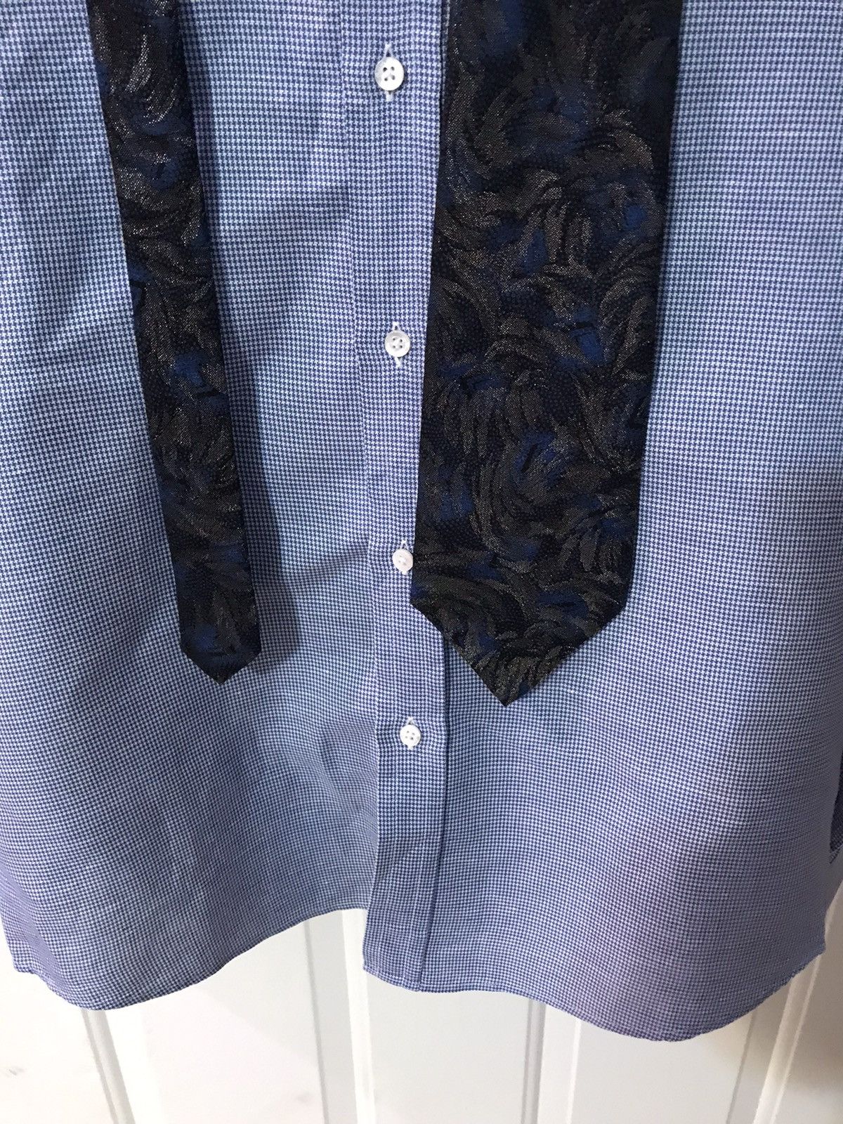 Fendi Floral shimmer silk tie (Royal,Grey, Black) Size ONE SIZE - 3 Thumbnail