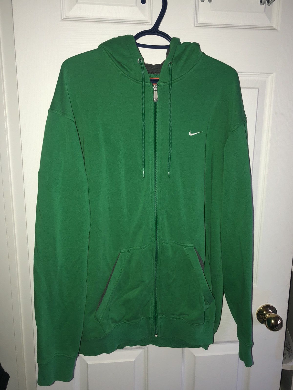 mens green nike zip up hoodie