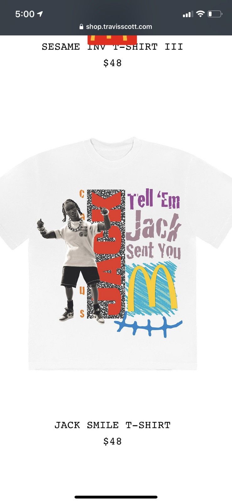 Travis Scott Cactus Jack Travis Scott X McDonald's Jack