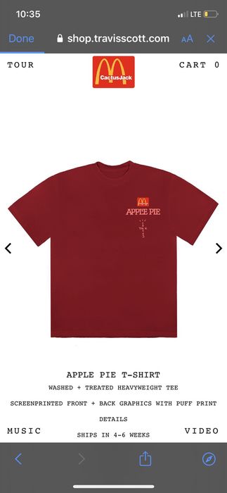 Apple t shirt travis clearance scott