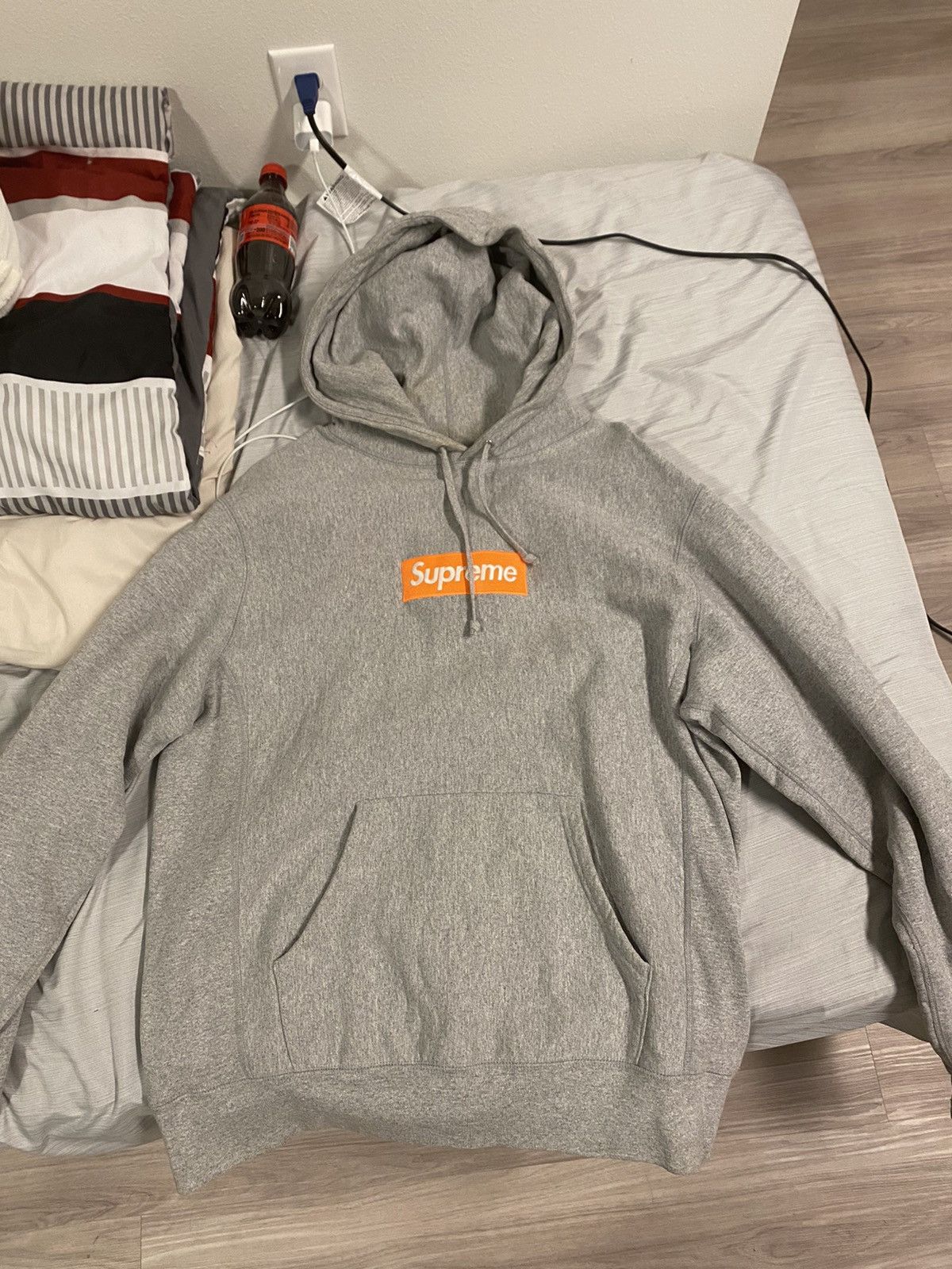 Supreme box logo grey orange online