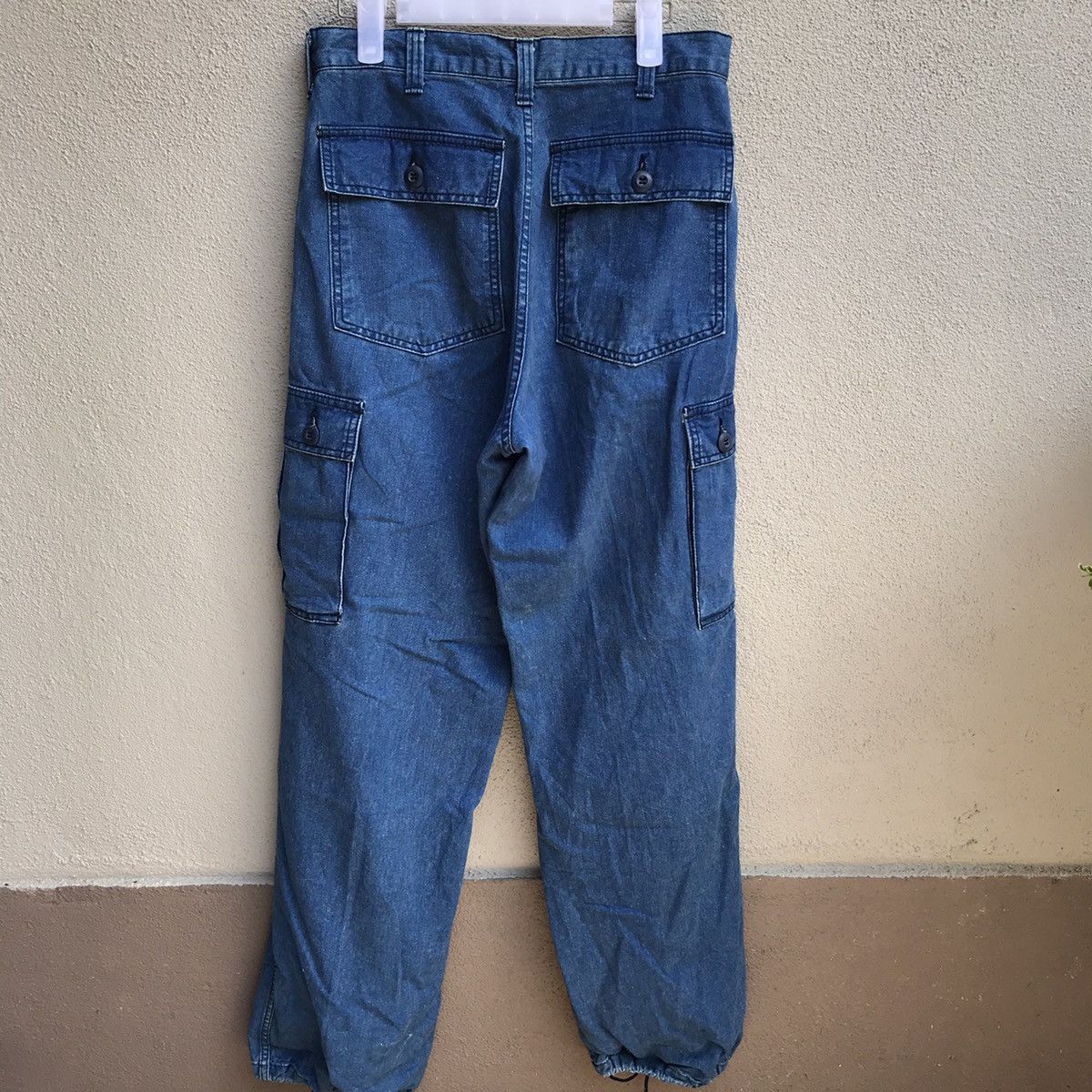 Schott SCHOTT denim cargo pants pocket rare design Size US 29 - 2 Thumbnail