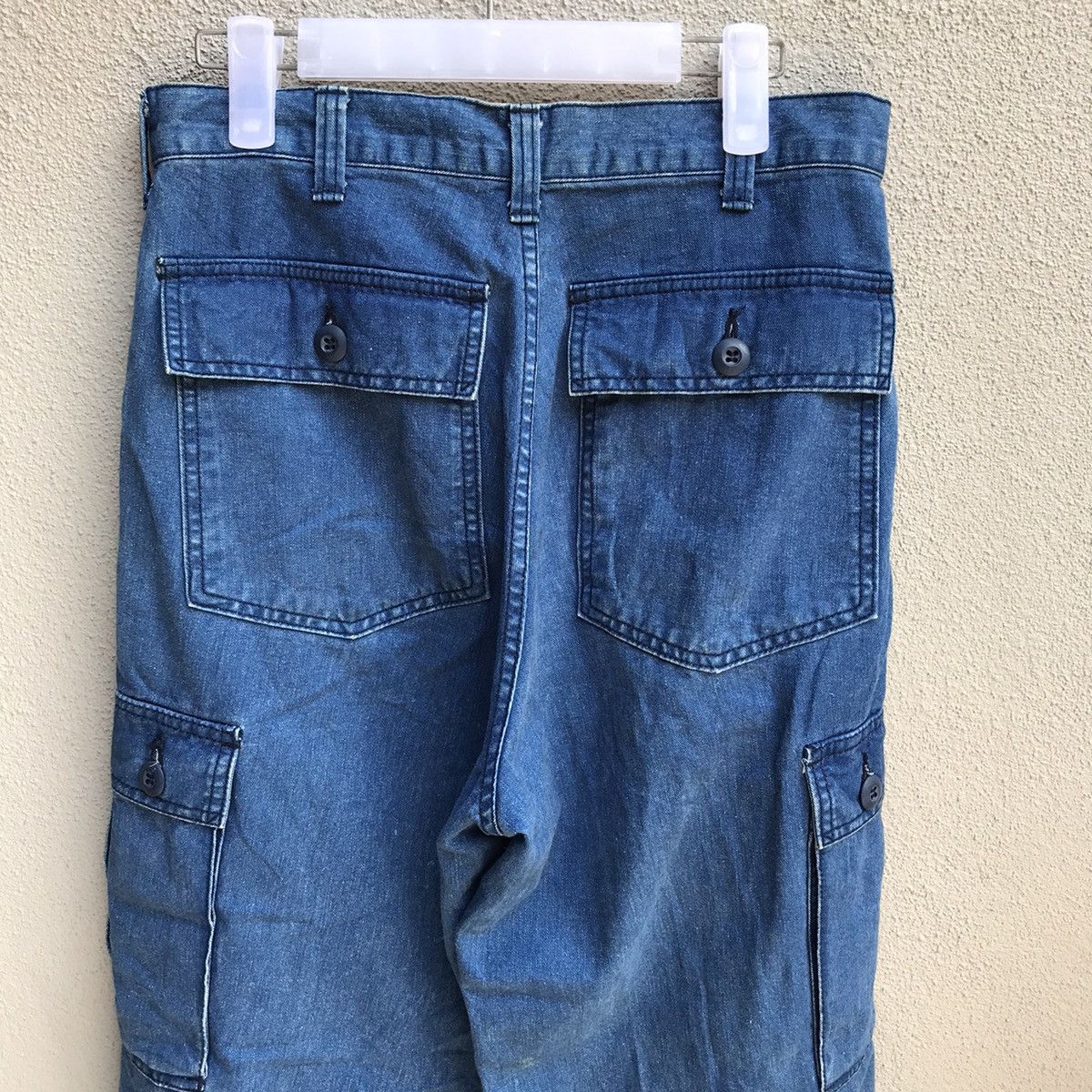 Schott SCHOTT denim cargo pants pocket rare design Size US 29 - 4 Thumbnail
