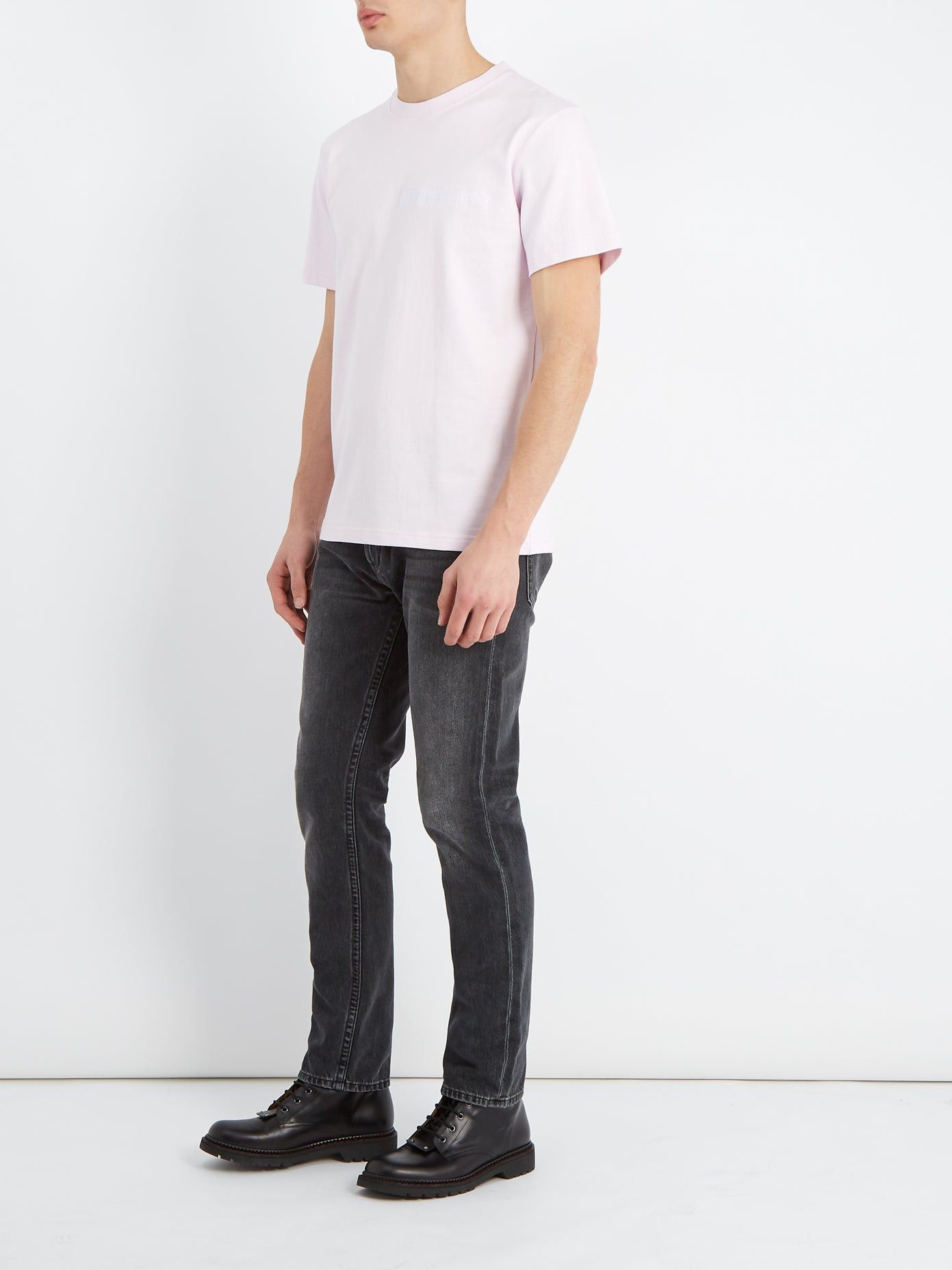 Calvin Klein 205W39NYC × Raf Simons CALVIN KLEIN 205W39NYC Raf Simons Embroidered Pink T-Shirt Size US S / EU 44-46 / 1 - 1 Thumbnail