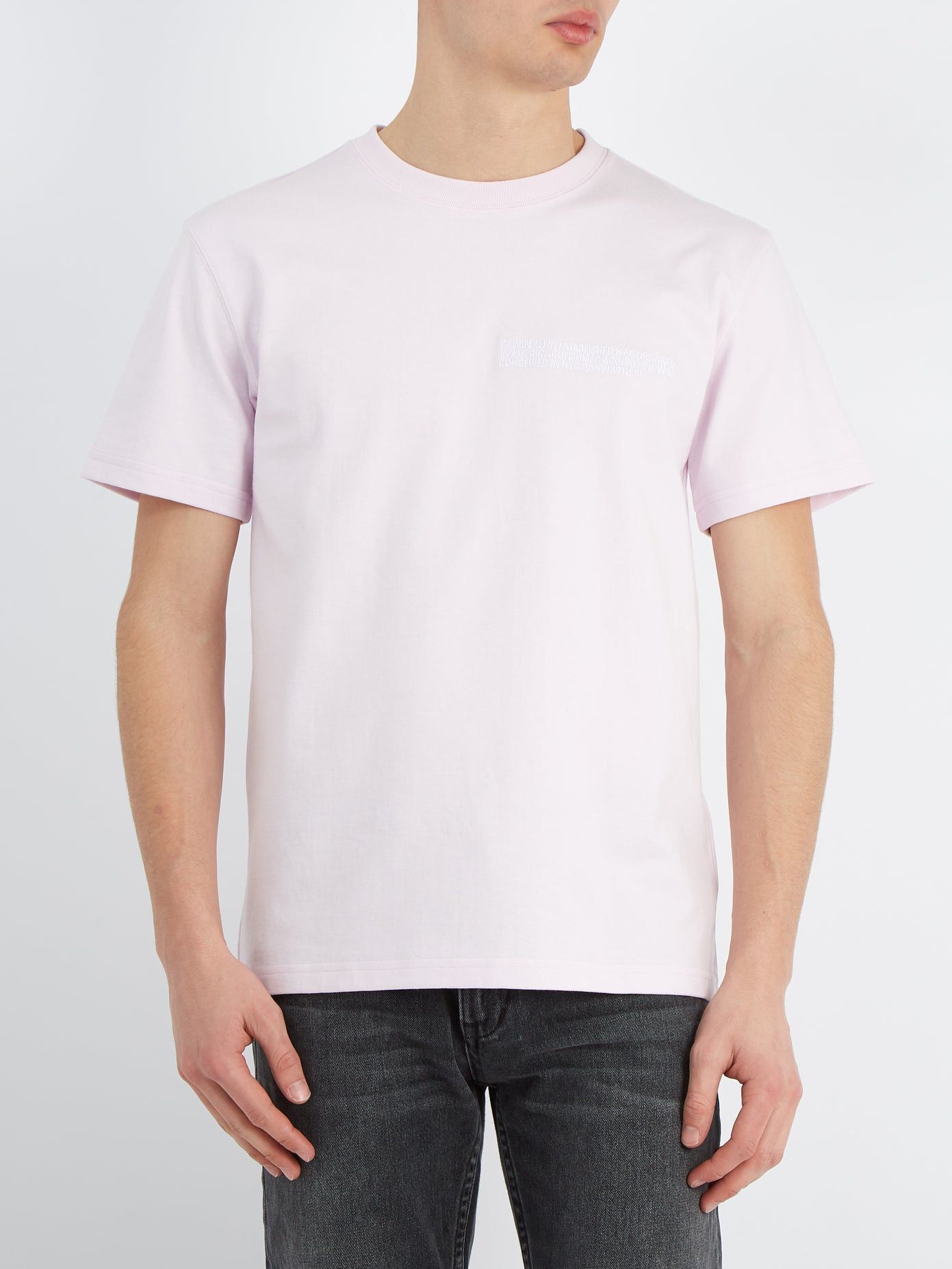 Calvin Klein 205W39NYC × Raf Simons CALVIN KLEIN 205W39NYC Raf Simons Embroidered Pink T-Shirt Size US S / EU 44-46 / 1 - 4 Thumbnail