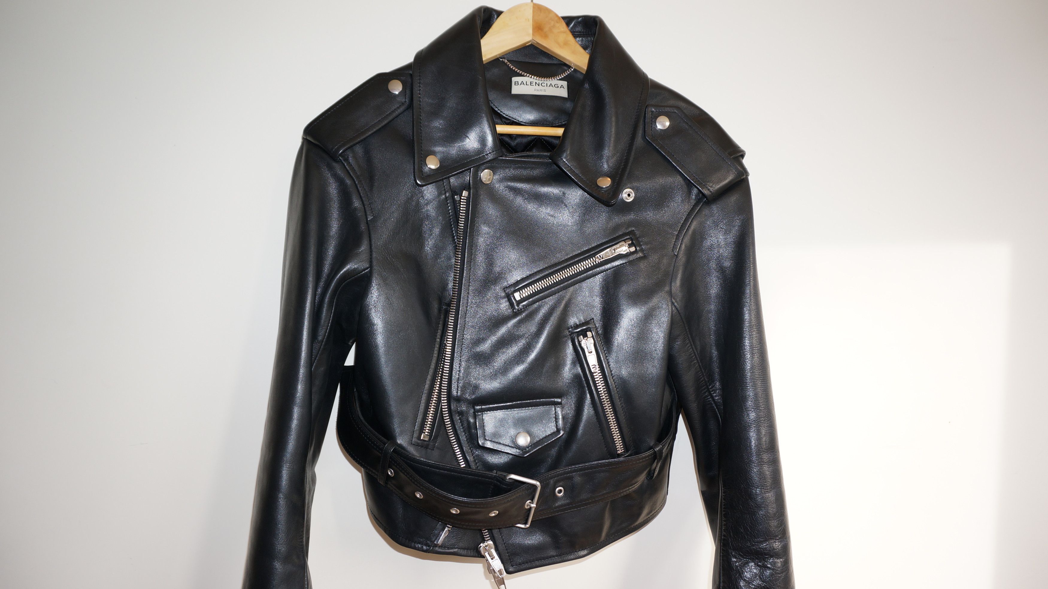 Balenciaga Balenciaga Swing Biker Leather Jacket | Grailed