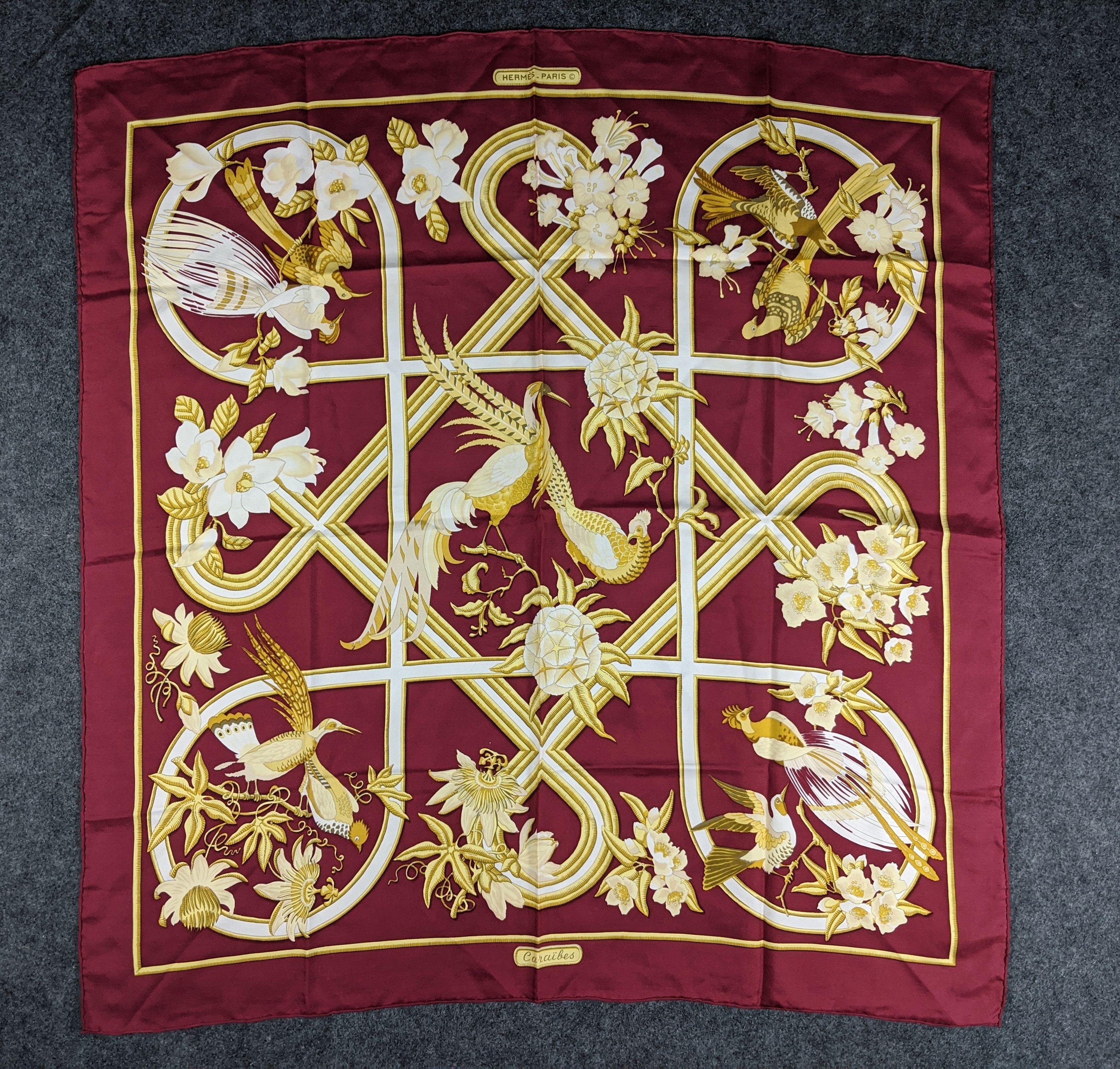 Hermes Hermes Caraibes Silk Scarf Size ONE SIZE - 1 Thumbnail