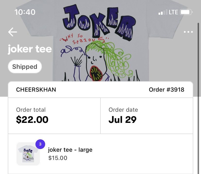 Vintage FINAL DROP IN HAND JOKER TEE BY 5AM ROSA Size US L / EU 52-54 / 3 - 2 Thumbnail