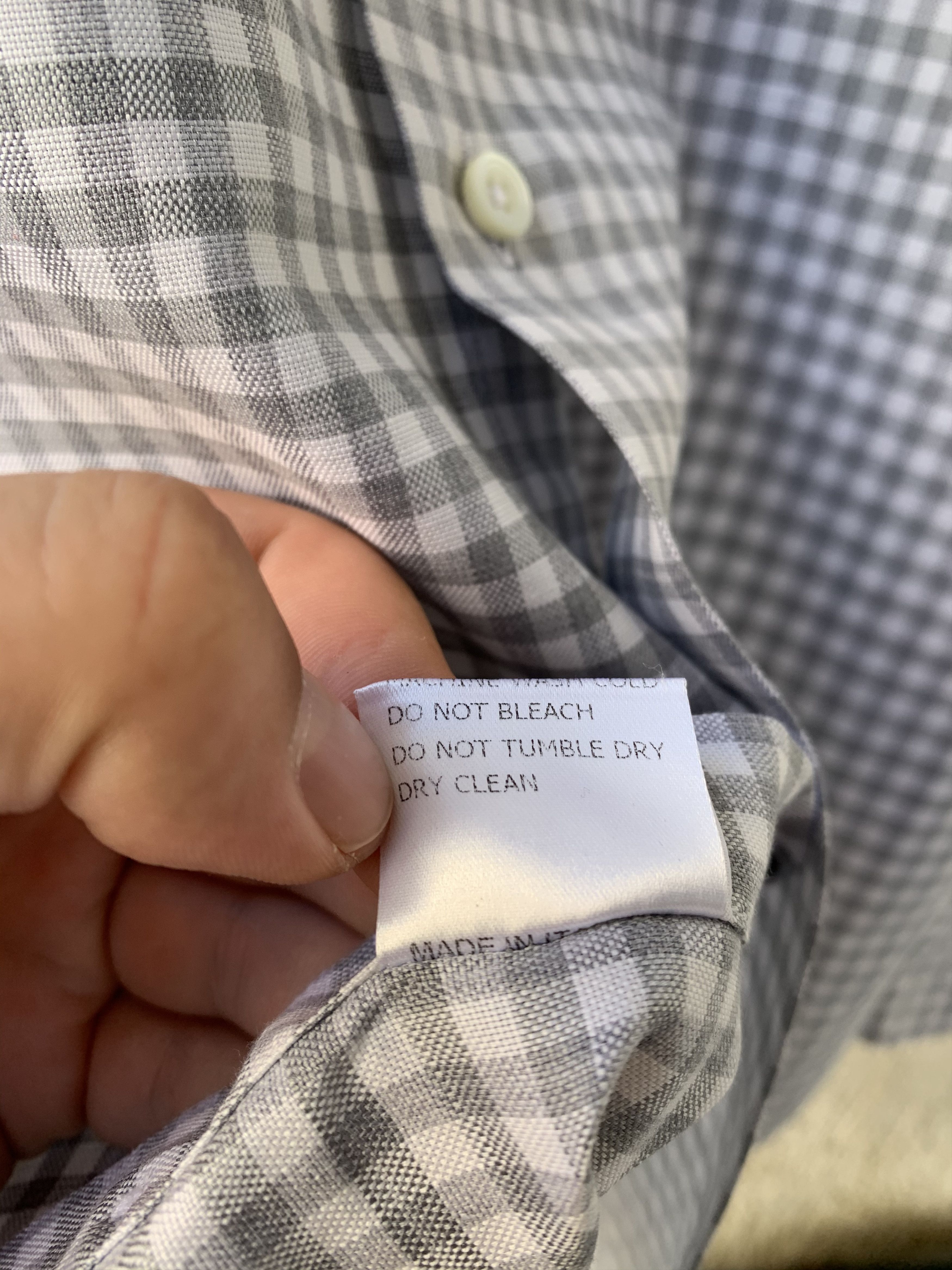 Canali Checked Cotton and Linen Blend Shirt Size US S / EU 44-46 / 1 - 6 Thumbnail