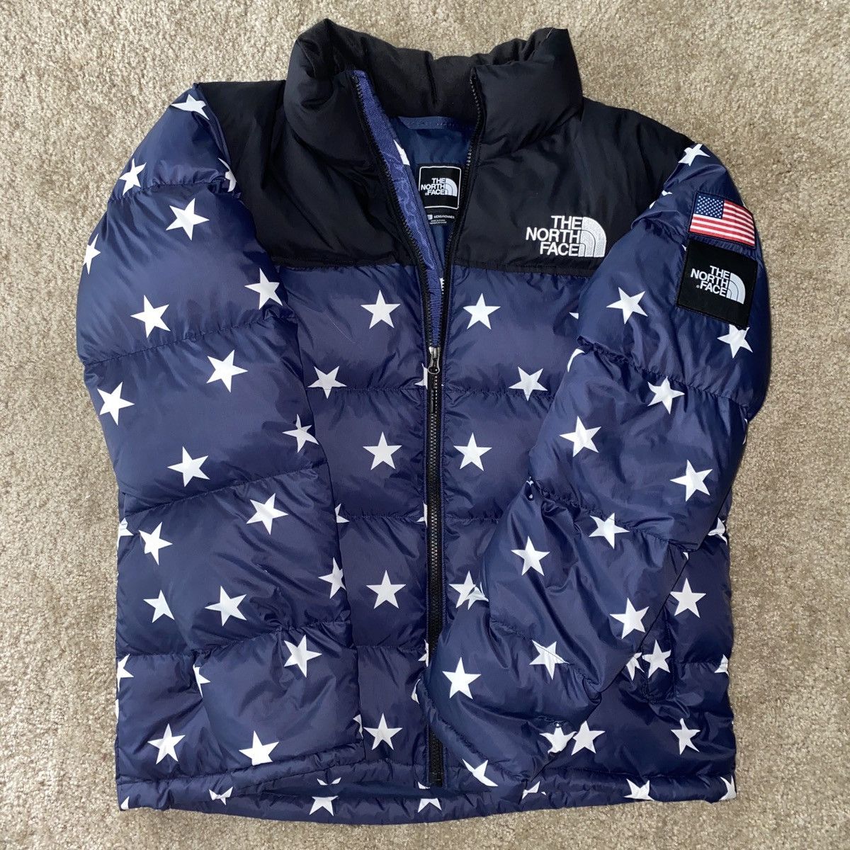 Supreme x TNF The North Face Orange Nuptse Puffer Jacket