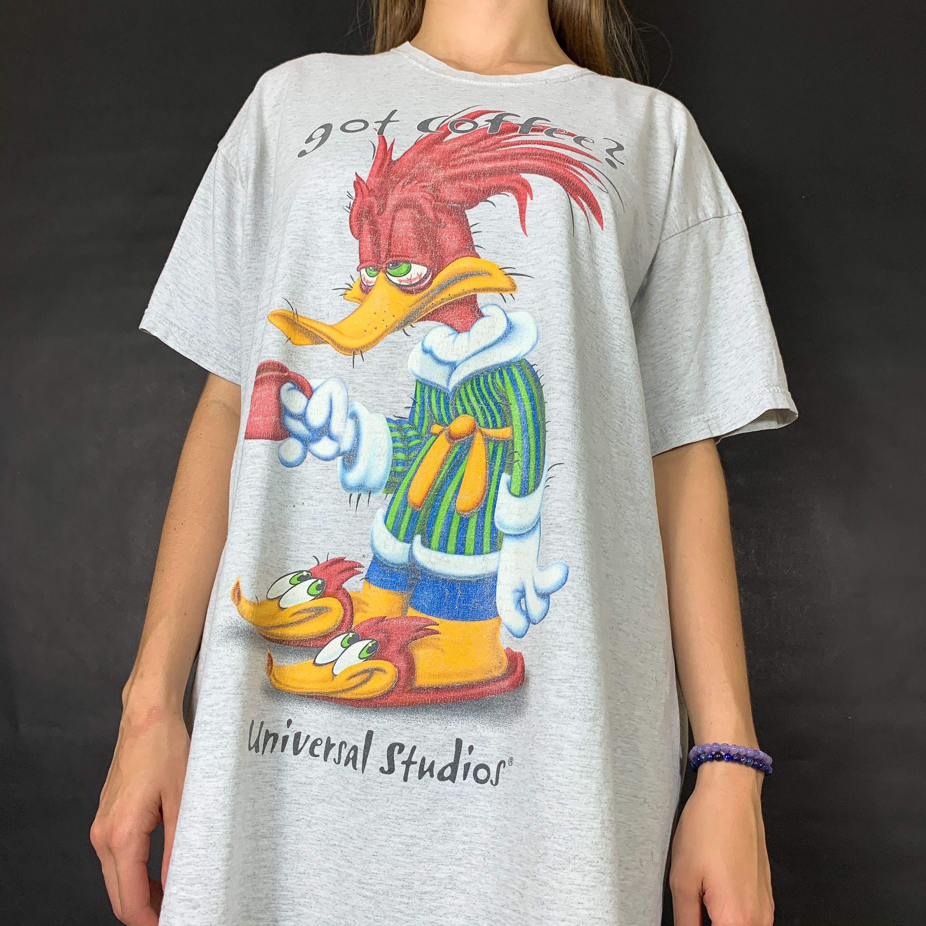 Universal Studios × Vintage 90s Woody Woodpecker Got Coffee T