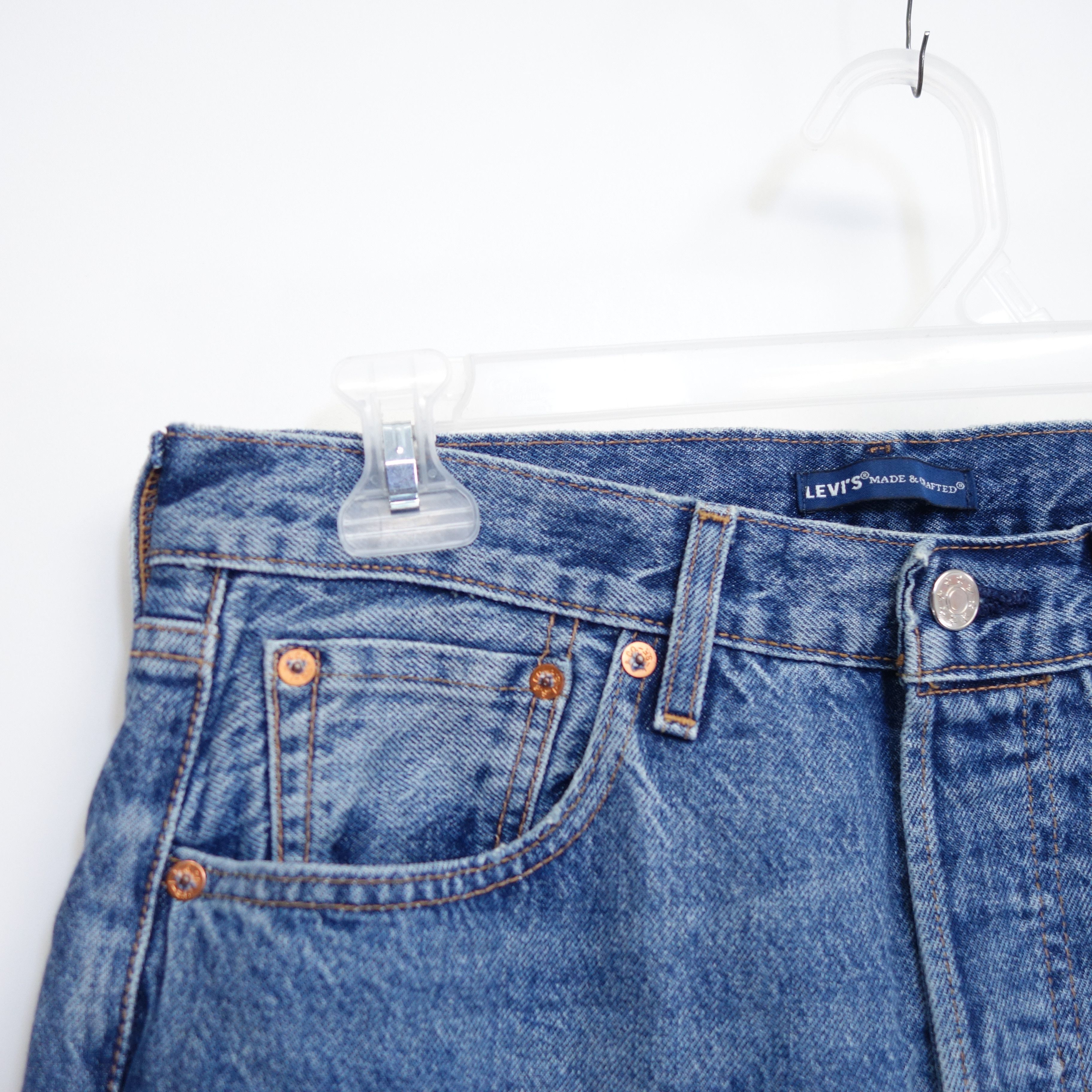Levi's × Levi's Made & Crafted × Vintage Lot 501 Button Fly Taper Leg Denim Jeans 30 x 34 Size US 30 / EU 46 - 7 Thumbnail